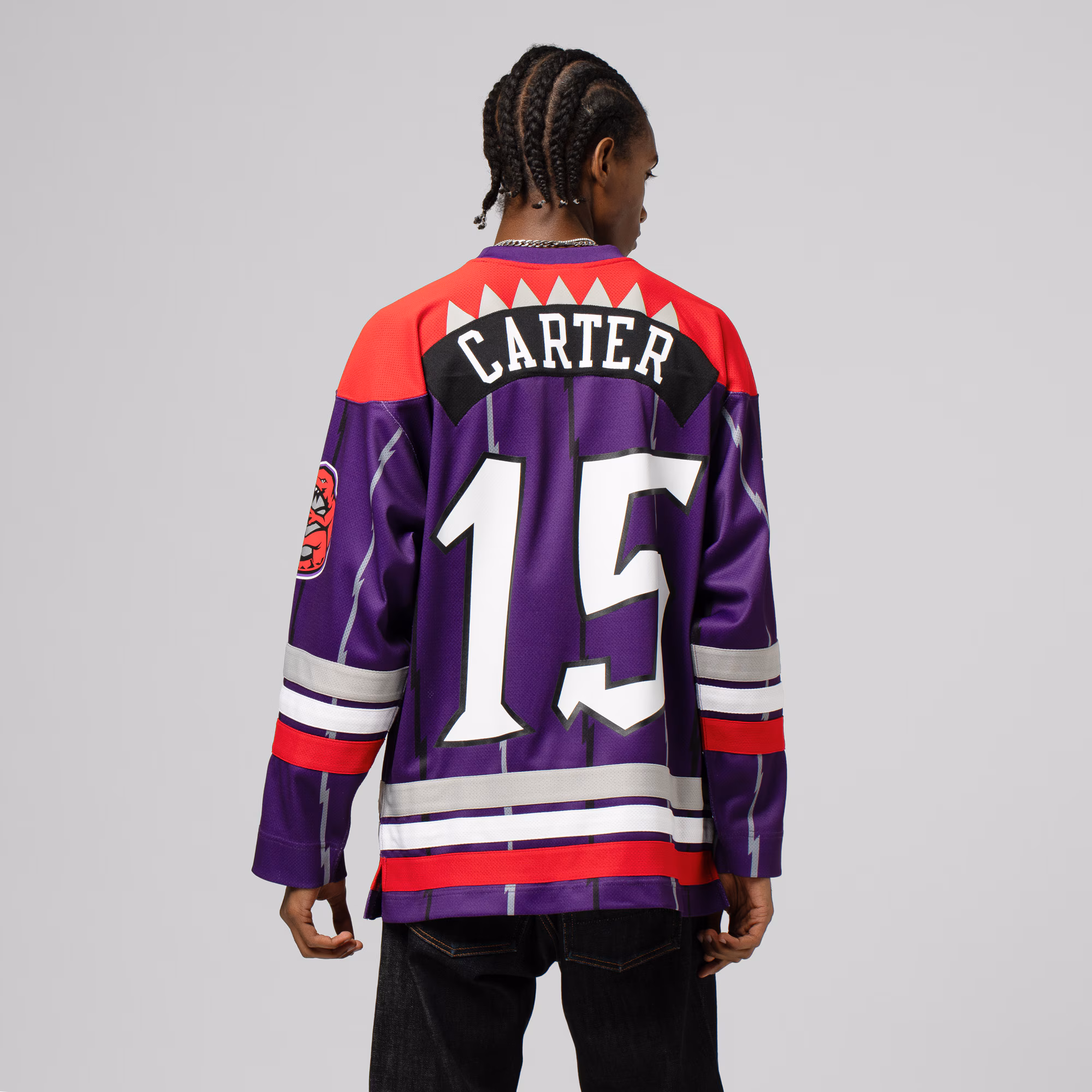 Vince Carter Toronto Raptors Mitchell & Ness Unisex Maxxed Out Fashion Hockey Jersey - Purple