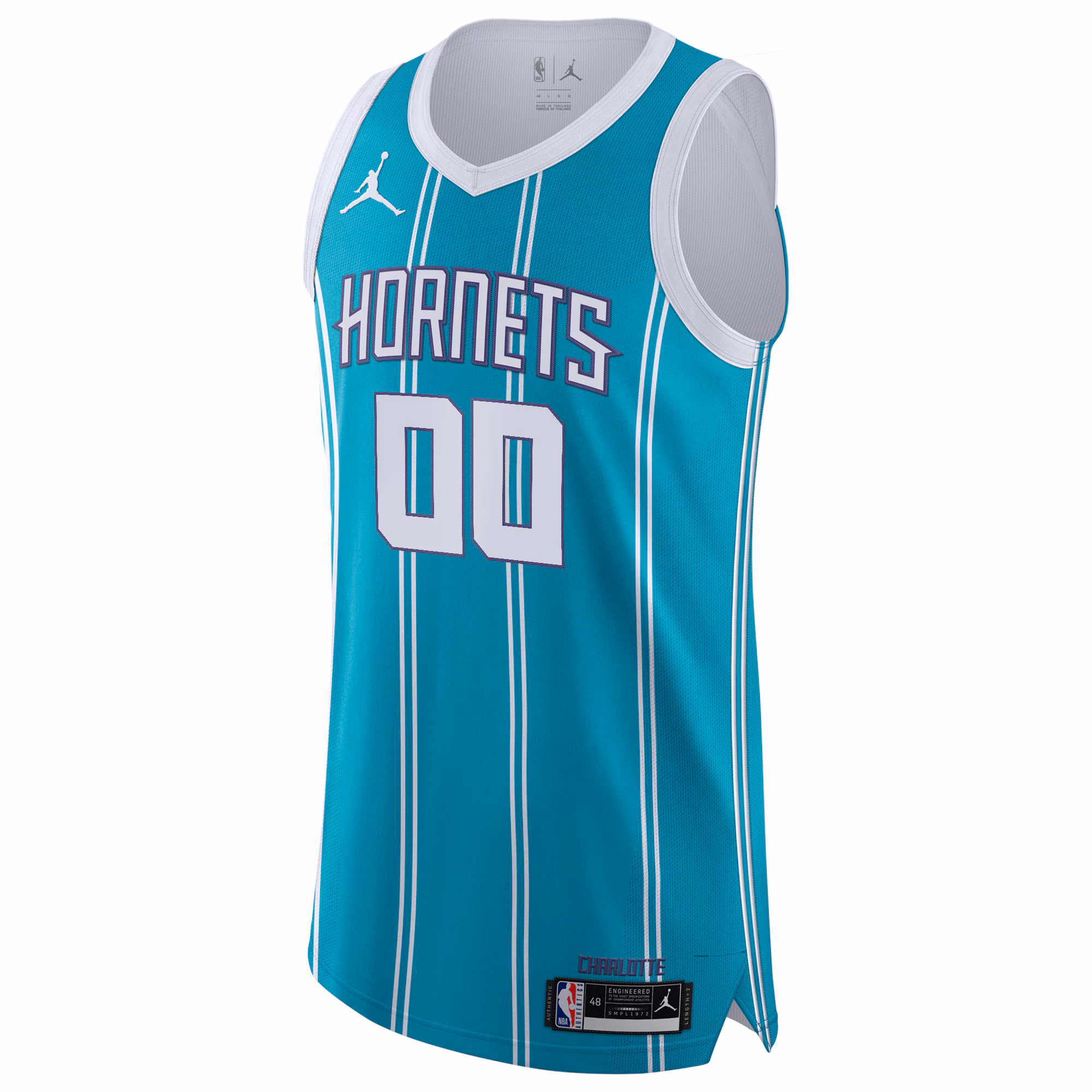 Charlotte Hornets Jordan Brand 2020/21 Authentic Custom Jersey Teal - Icon Edition