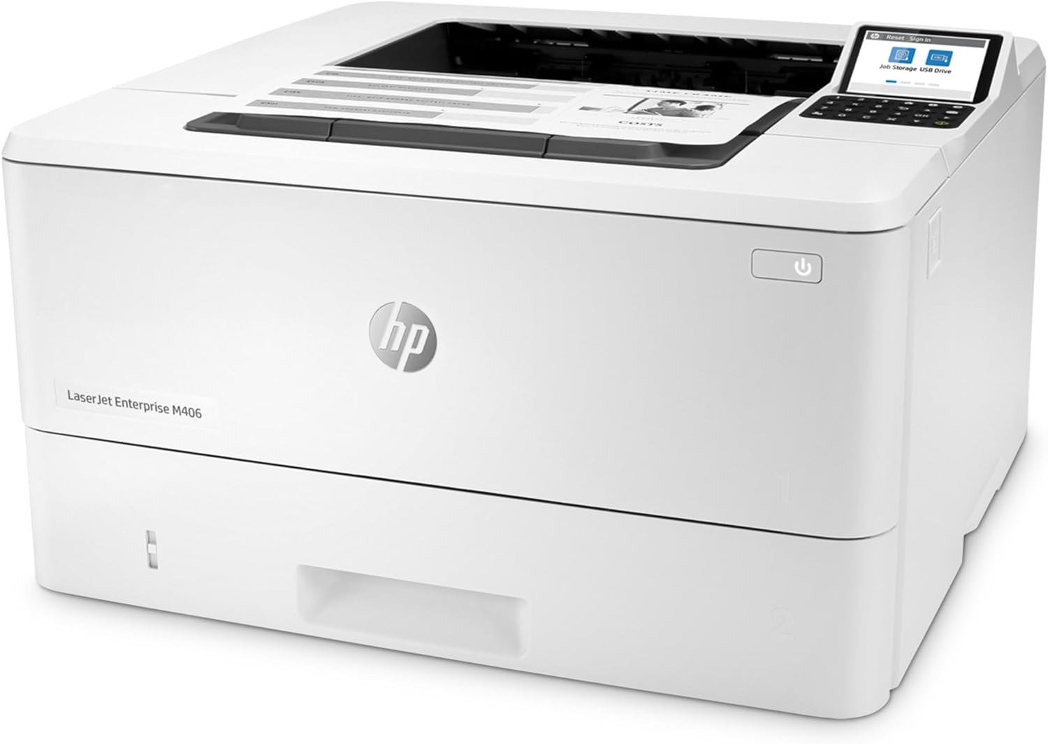 HP LaserJet Enterprise M406dn Monochrome Printer with Built-in Ethernet & 2-Sided Printing (3PZ15A)