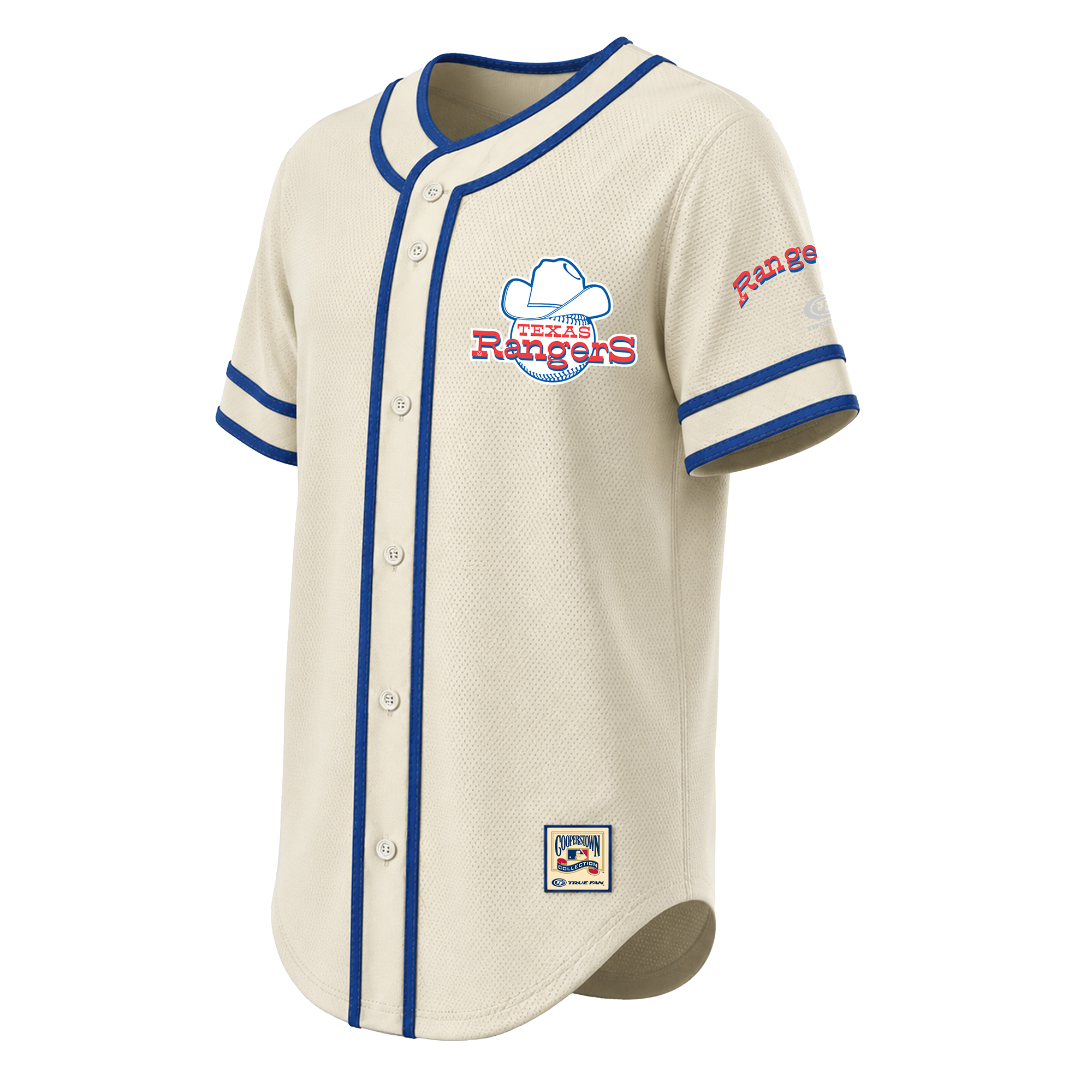 Texas Rangers Stitches Throwback Fashion Jersey - Natural