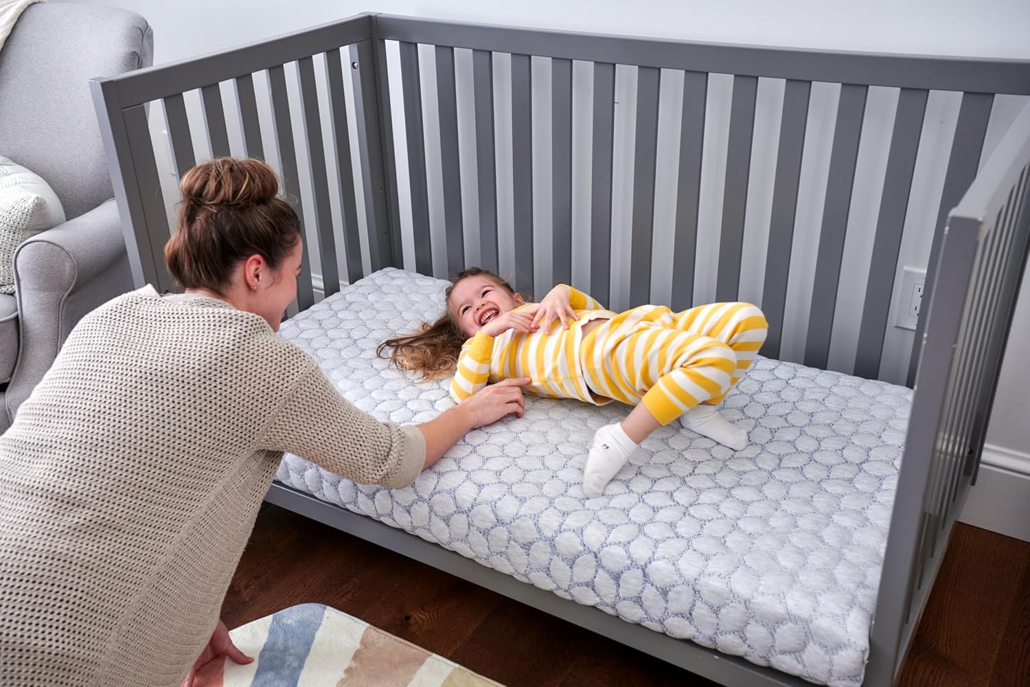Lullaby Earth Gentle Start Breathable Infant & Toddler Crib Mattress - Lightweight & Waterproof - Non-Toxic for Baby & Toddler Bed
