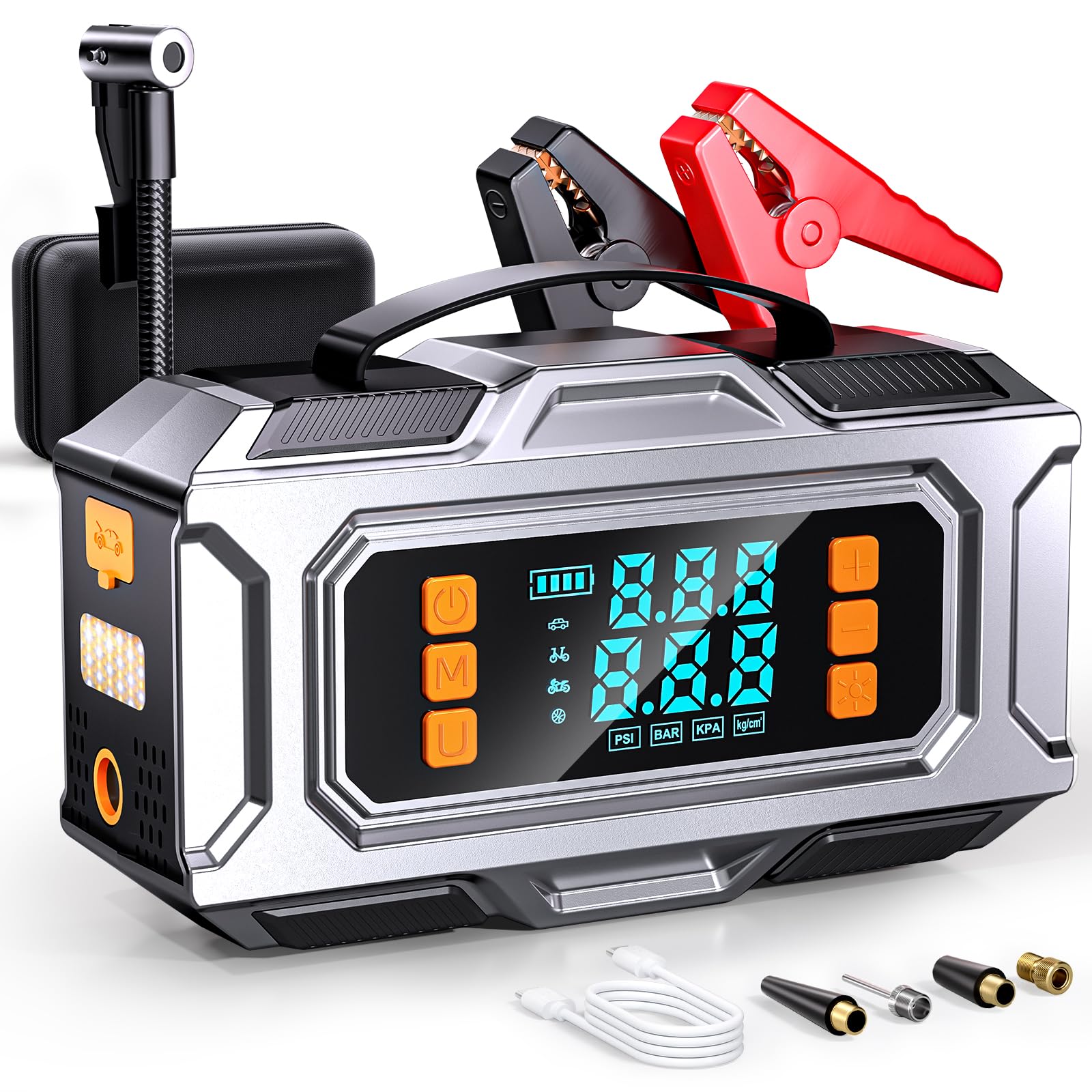 UNLEIVPE Jump Starter with Air Compressor, 8000A 12V Power Bank