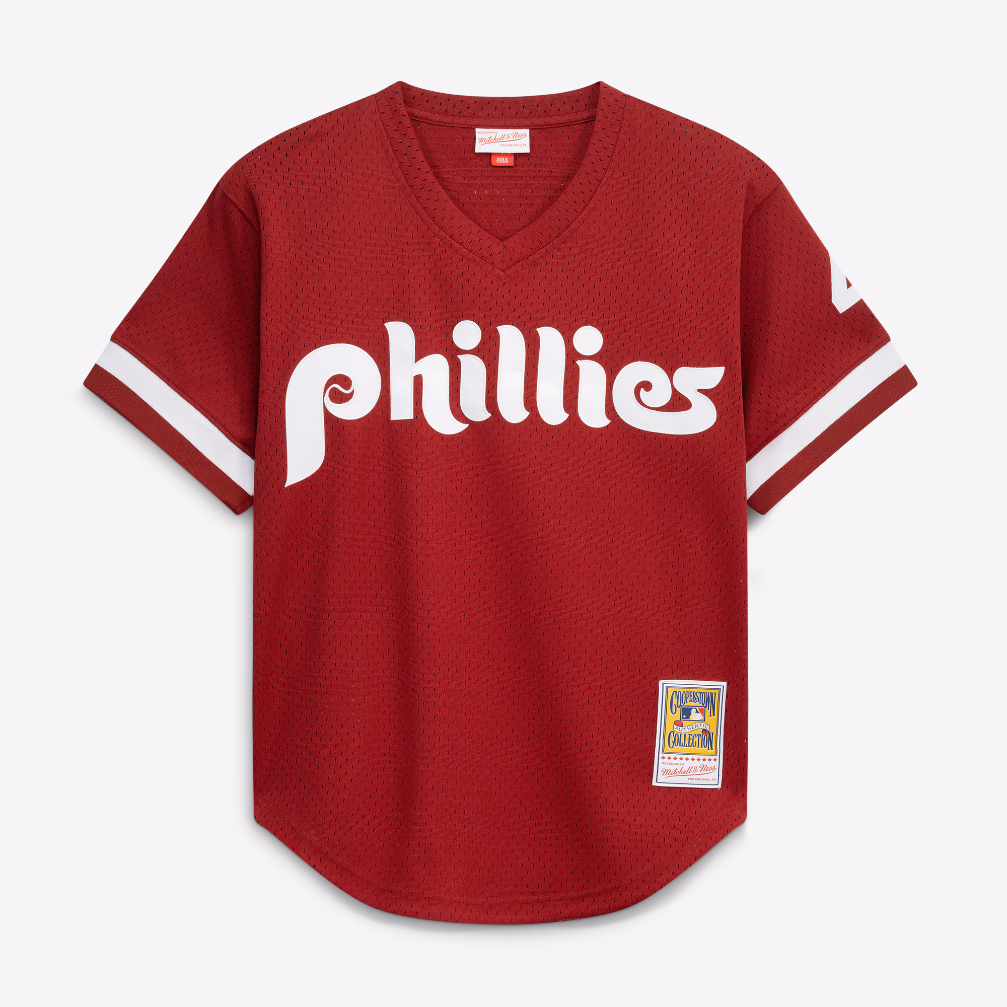 Lenny Dykstra Philadelphia Phillies Mitchell & Ness Authentic Batting Practice Jersey - Scarlet