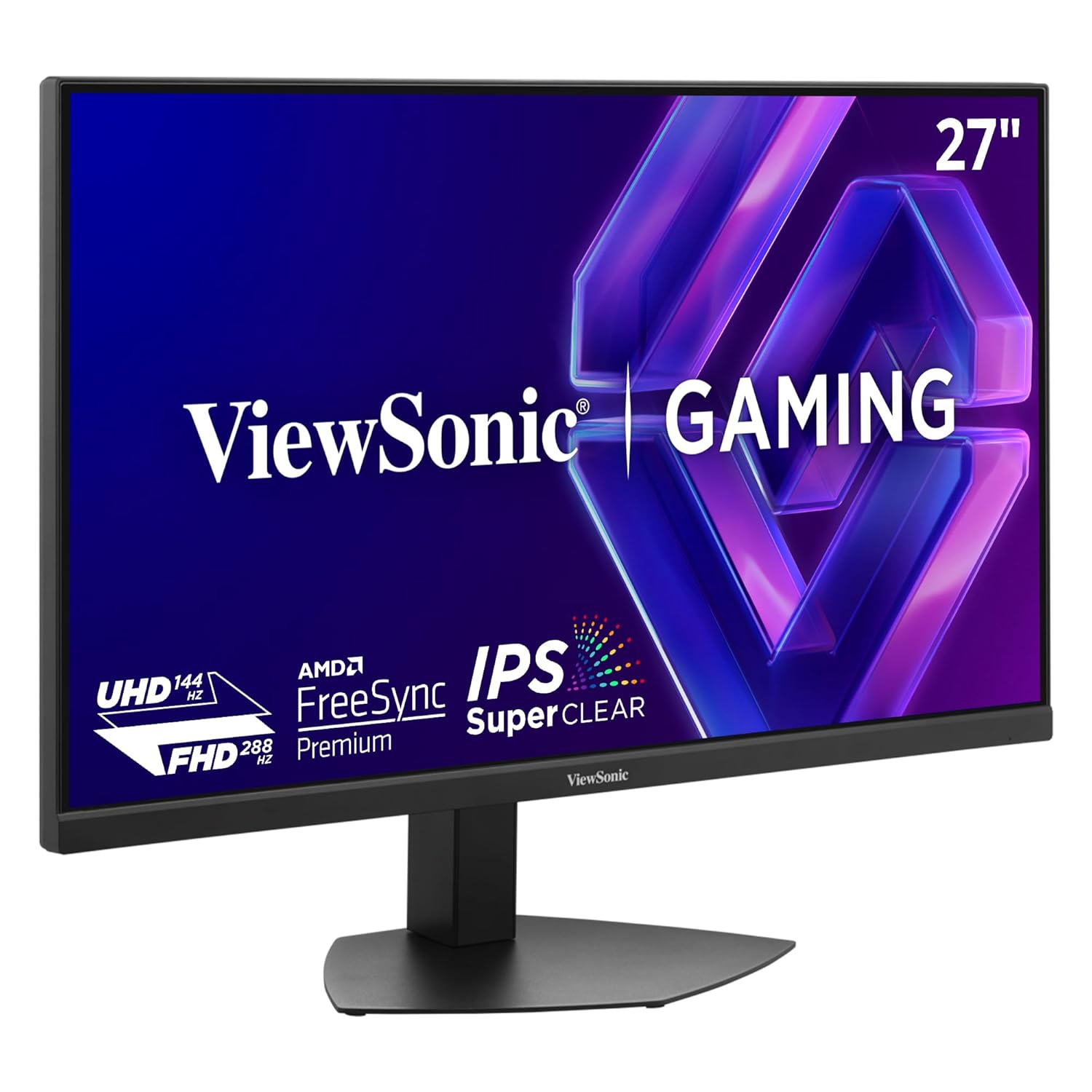 ViewSonic VX2730D-4K 27 Inch 4K Gaming Monitor, IPS with Switchable Refresh Rate at 288Hz and 0.5ms for Smooth Gameplay, FreeSync Premium, Eye Care Technology, Advanced Ergonomics, HDMI, and DP Inputs