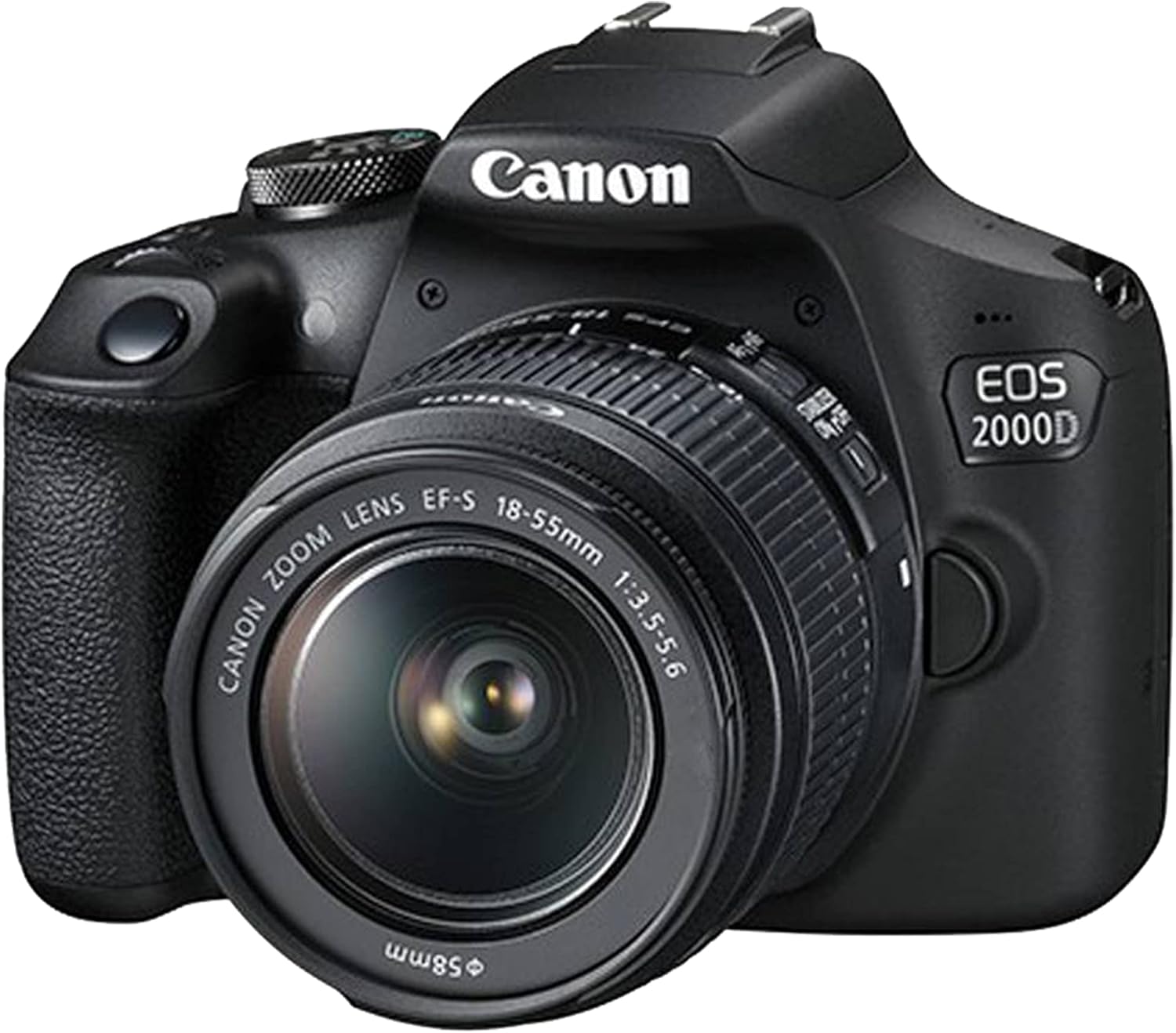 Canon EOS 2000D / Rebel T7 DSLR Camera with EF-S 18-55mm + EF 75-300mm Daul Lens + SanDisk 64GB Memory Card + Tripod + Case + Wideangle Lenses + ZeeTech Accessory Bundle (21pc Bundle) (Renewed)