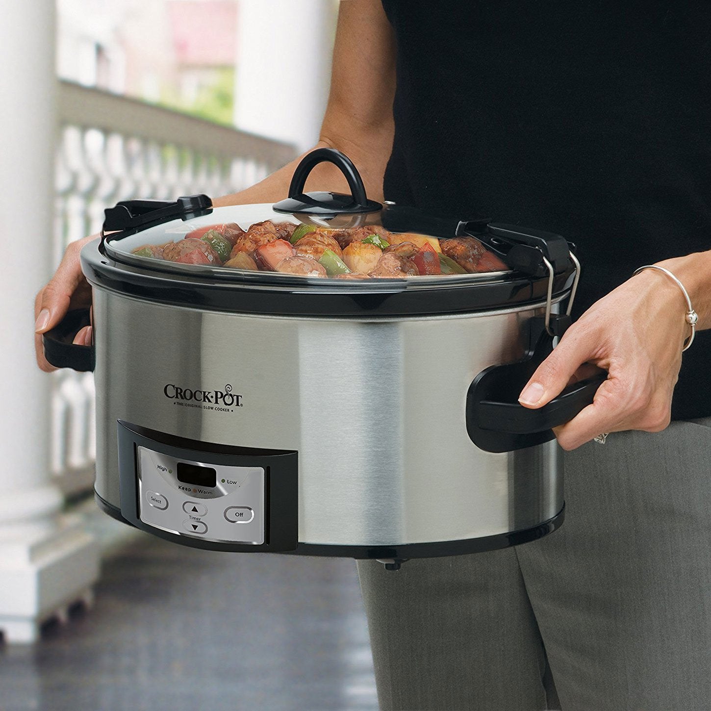 CROCK-POT 6 Quart Cook & Carry Programmable Slow Cooker