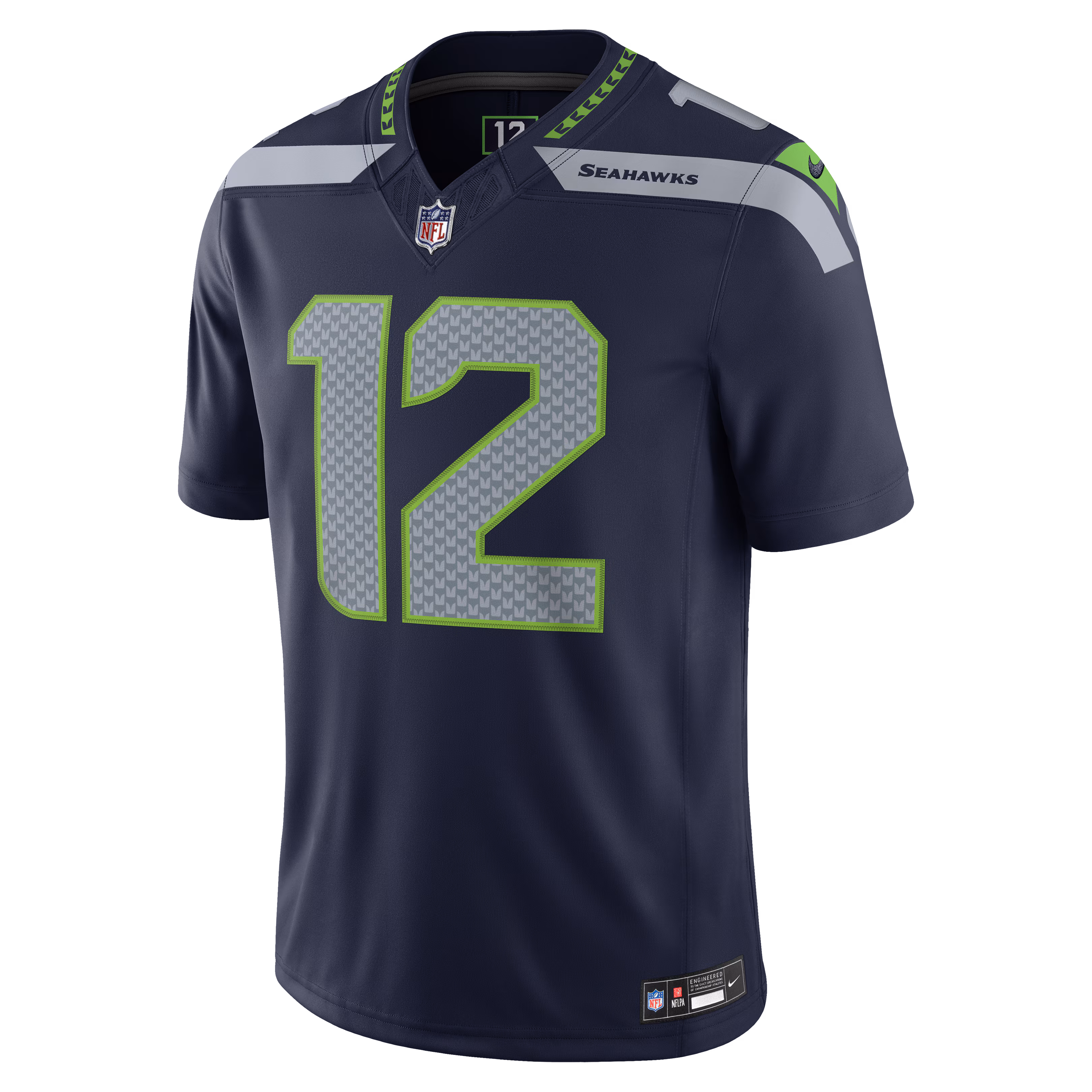 12s Seattle Seahawks Nike Vapor F.U.S.E. Stitched Limited Jersey - College Navy