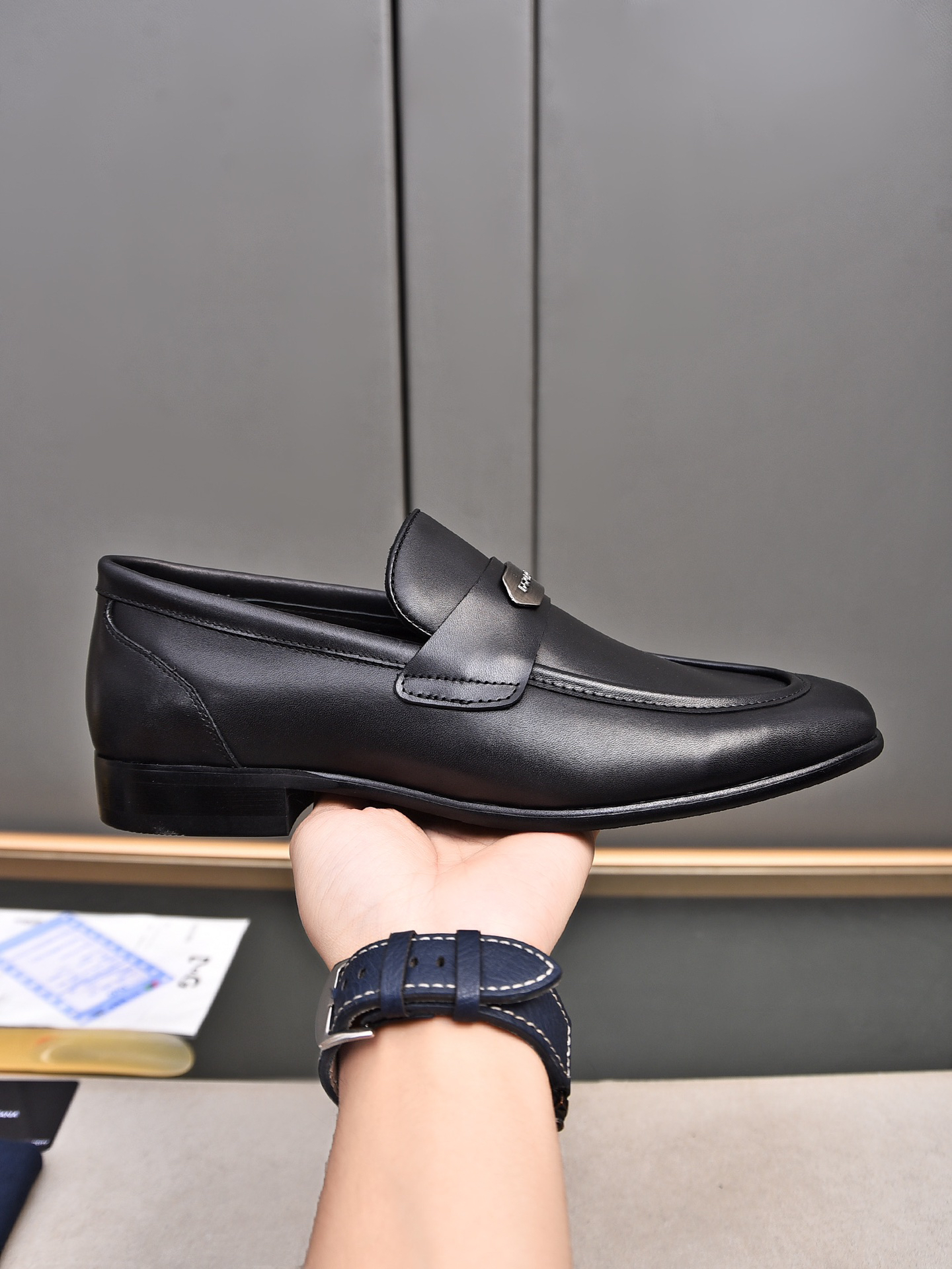 D&G men's leather shoes-11