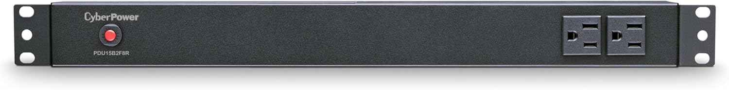 CyberPower PDU15B2F8R Basic PDU, 100-125V, 15A (Derated to 12A), 10 Outlets, 1U Rackmount