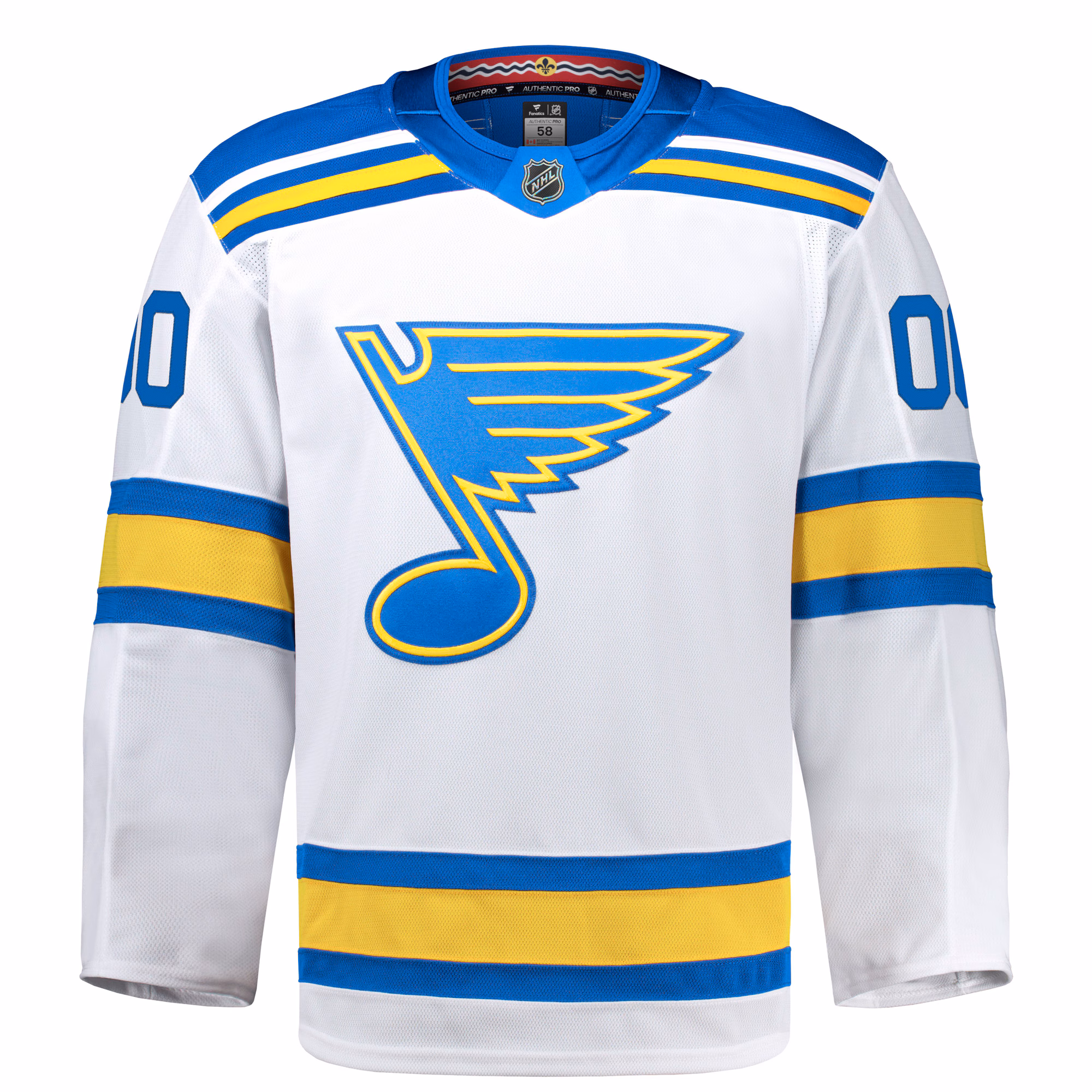 St. Louis Blues Fanatics Away Authentic Pro Custom Jersey - White