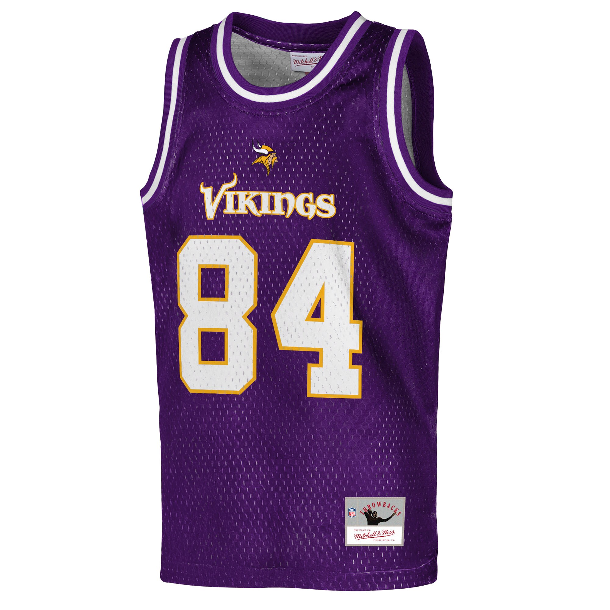 Randy Moss Minnesota Vikings Mitchell & Ness Youth Retired Player NFL Basketball Fashion Jersey - Purple