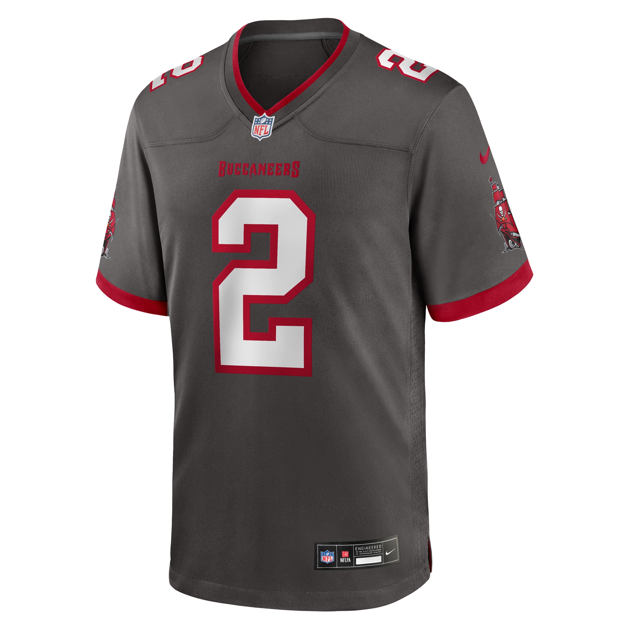 Emeka Egbuka Tampa Bay Buccaneers Nike Alternate Game Player Jersey - Pewter