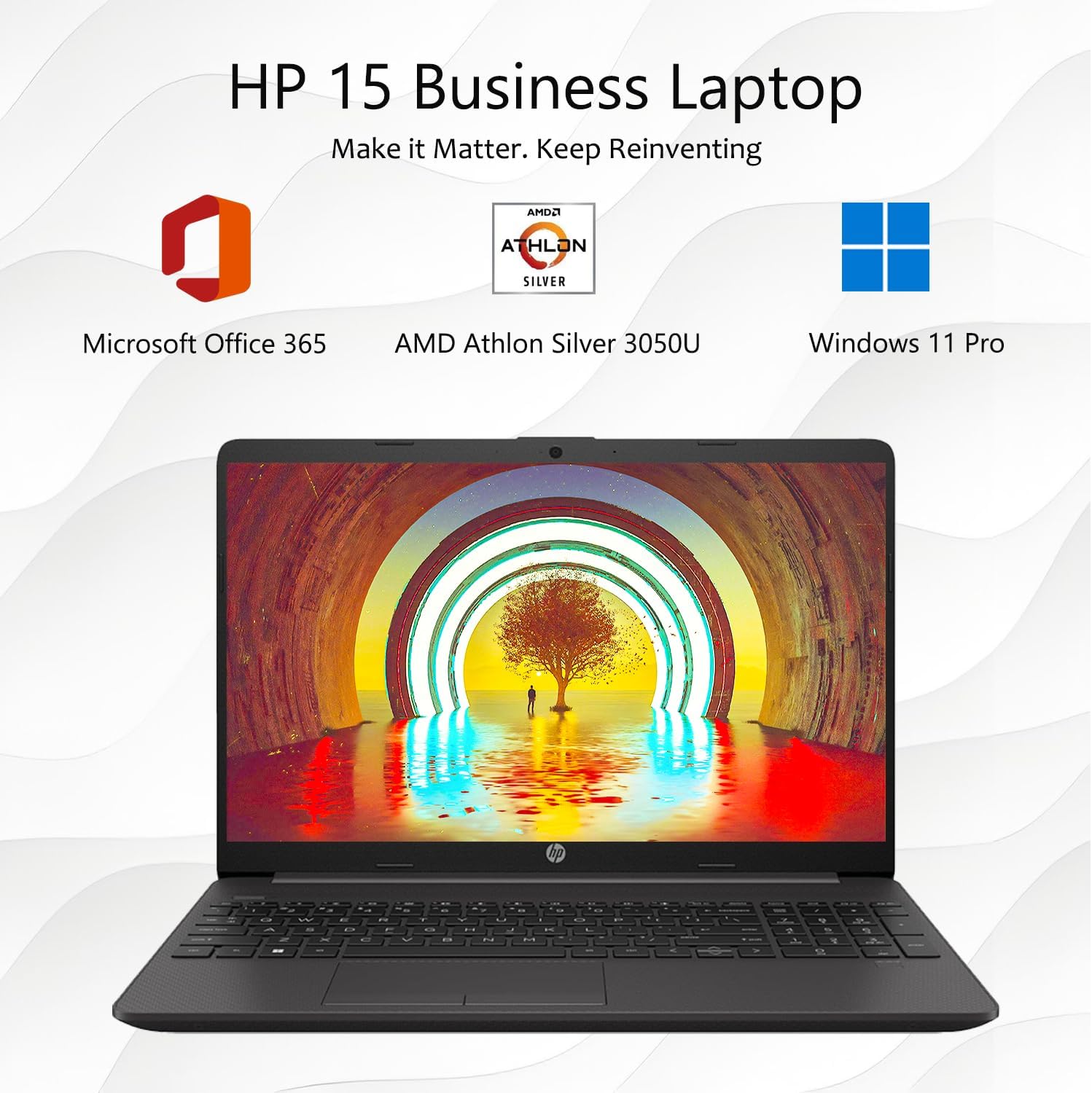 HP 15 Laptop(Include 1 Year Office 365), 16GB RAM, 256GB SSD, 15.6