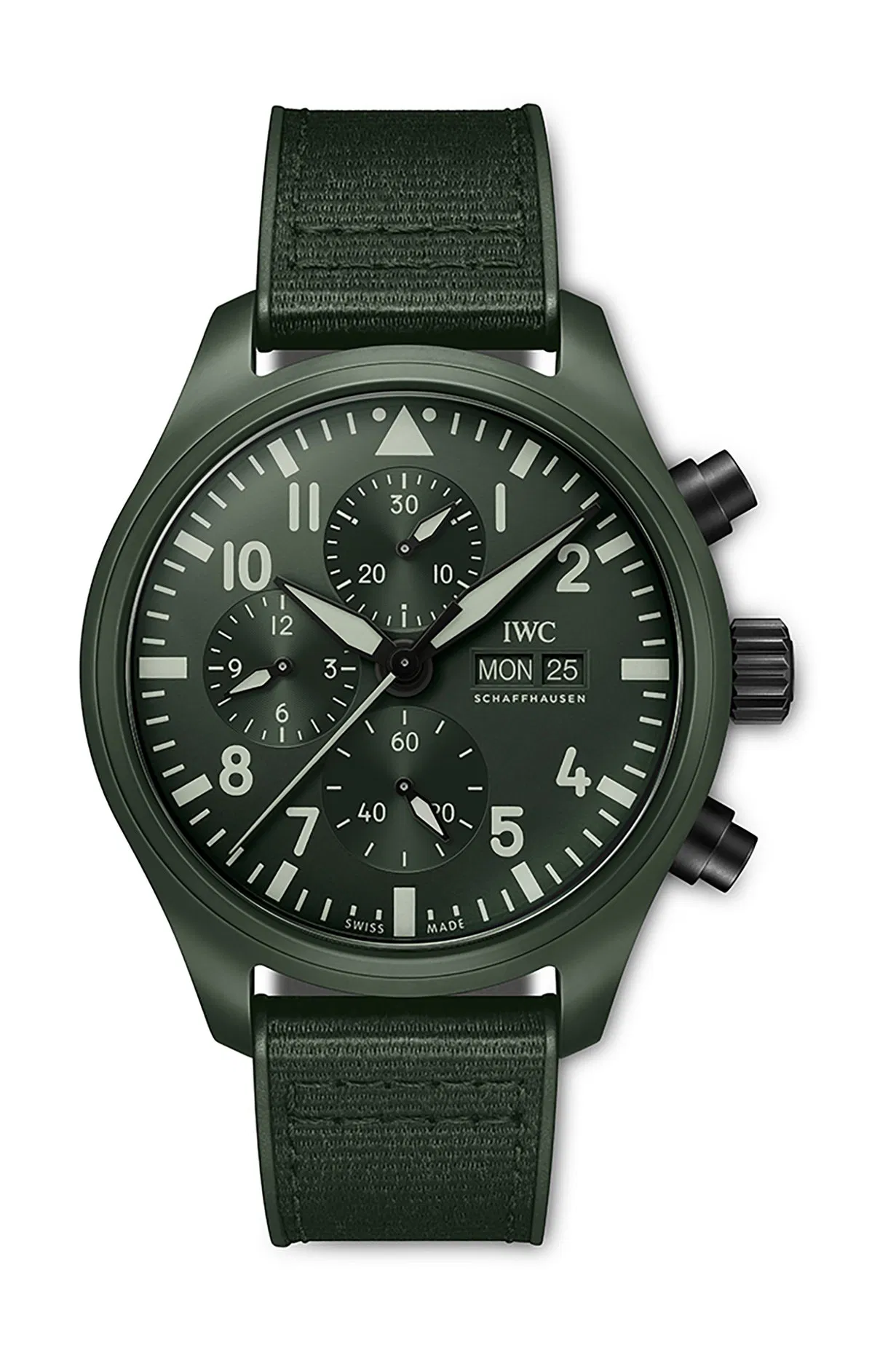 Schaffhausen Pilots watch chronograph top gun edition woodland iw389106