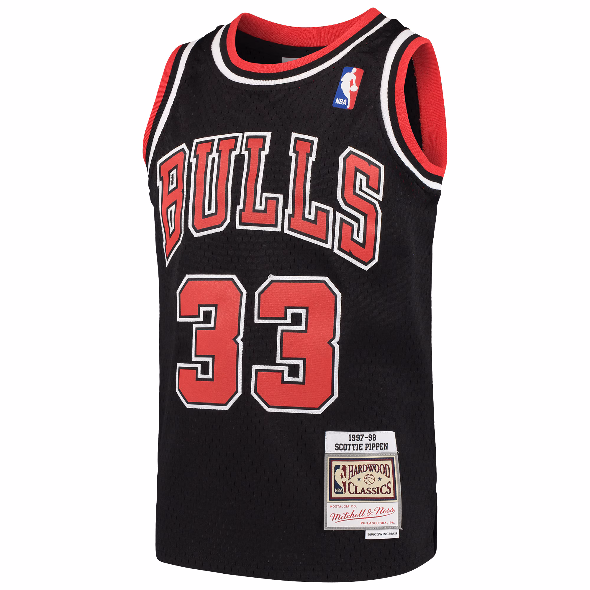 Scottie Pippen Chicago Bulls Mitchell & Ness Youth Hardwood Classics Swingman Throwback Jersey - Black