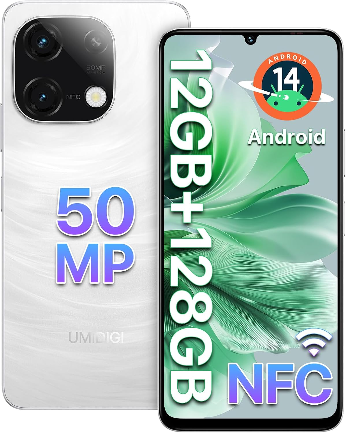 UMIDIGI G9C Android 14 Unlocked Cellphone,Octa-core 12GB +128GB Expand 1TB Unlocked Smartphone,6.75