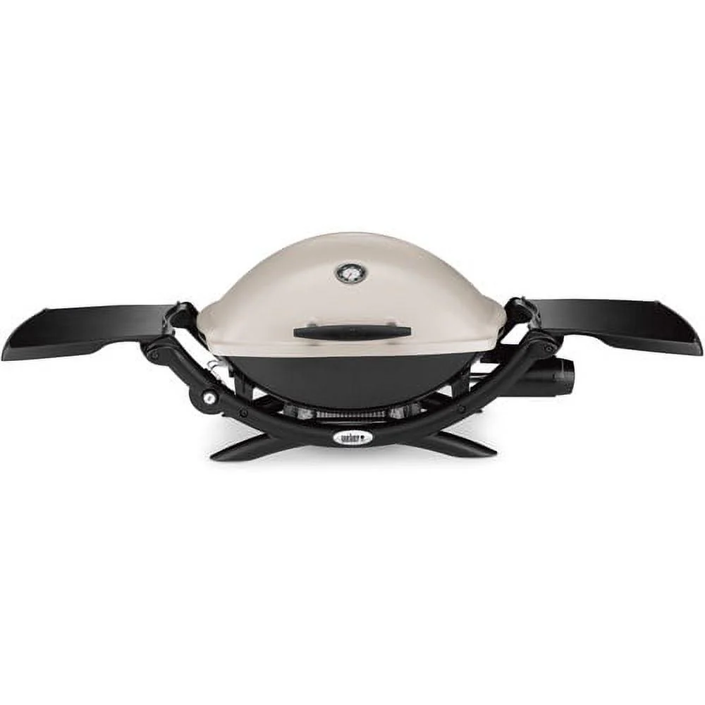 Weber Q 2200 Portable Gas Grill, 1-Burner, Titanium, 12,000 BTU, 280 sq in Cooking Area