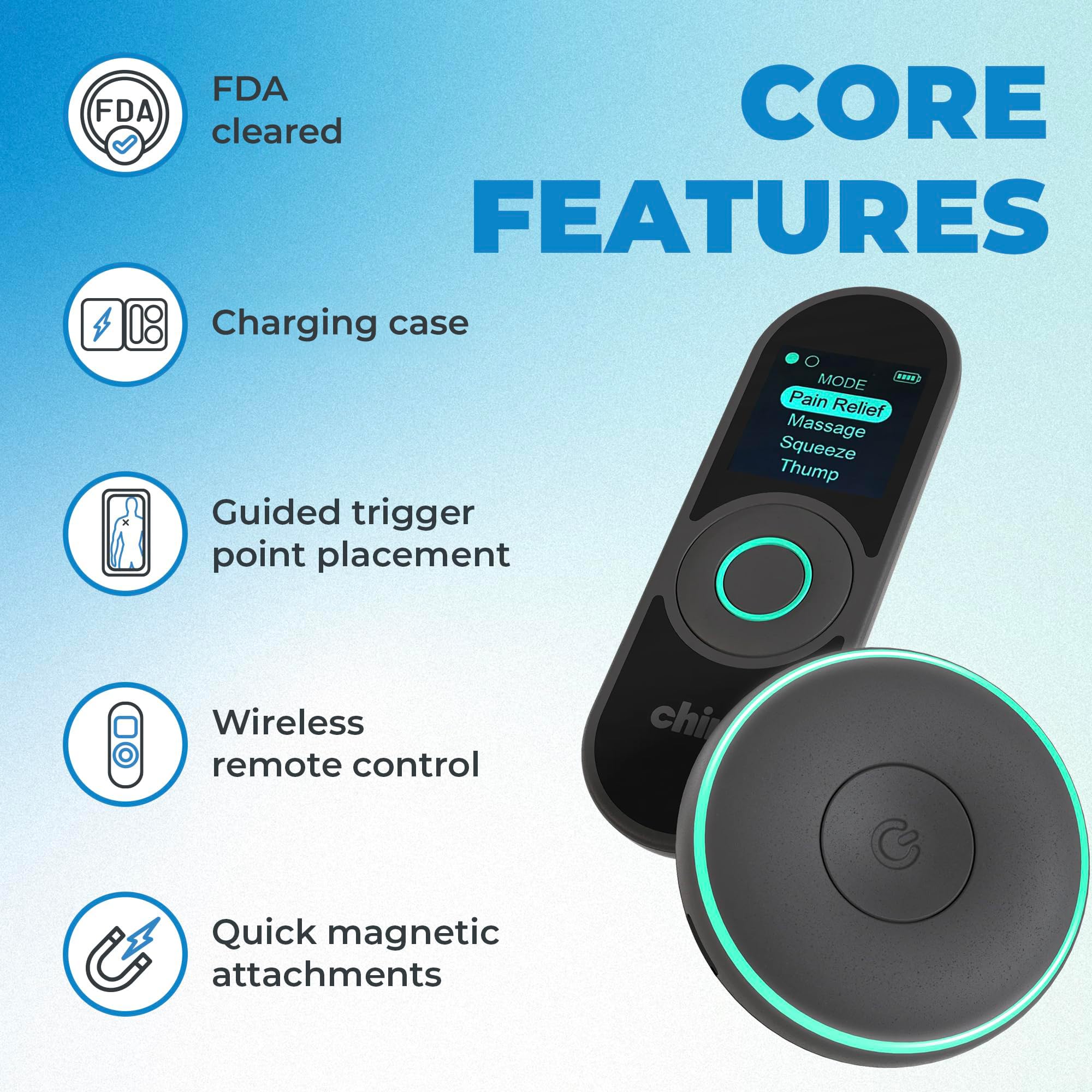 CHIRP Halo Wireless Muscle Stimulator - Portable EMS Device