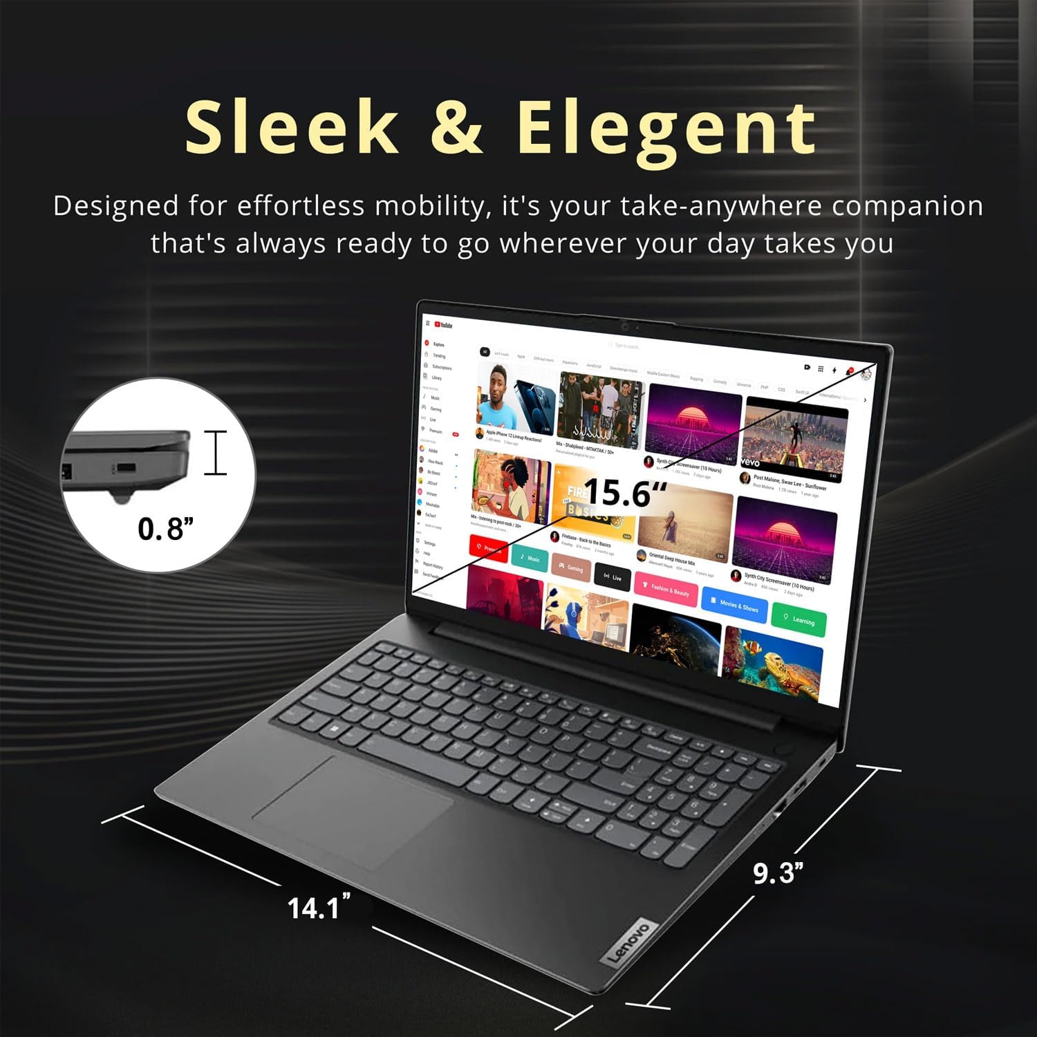 Lenovo V-Series V15 Business Traditional Laptop, 15.6