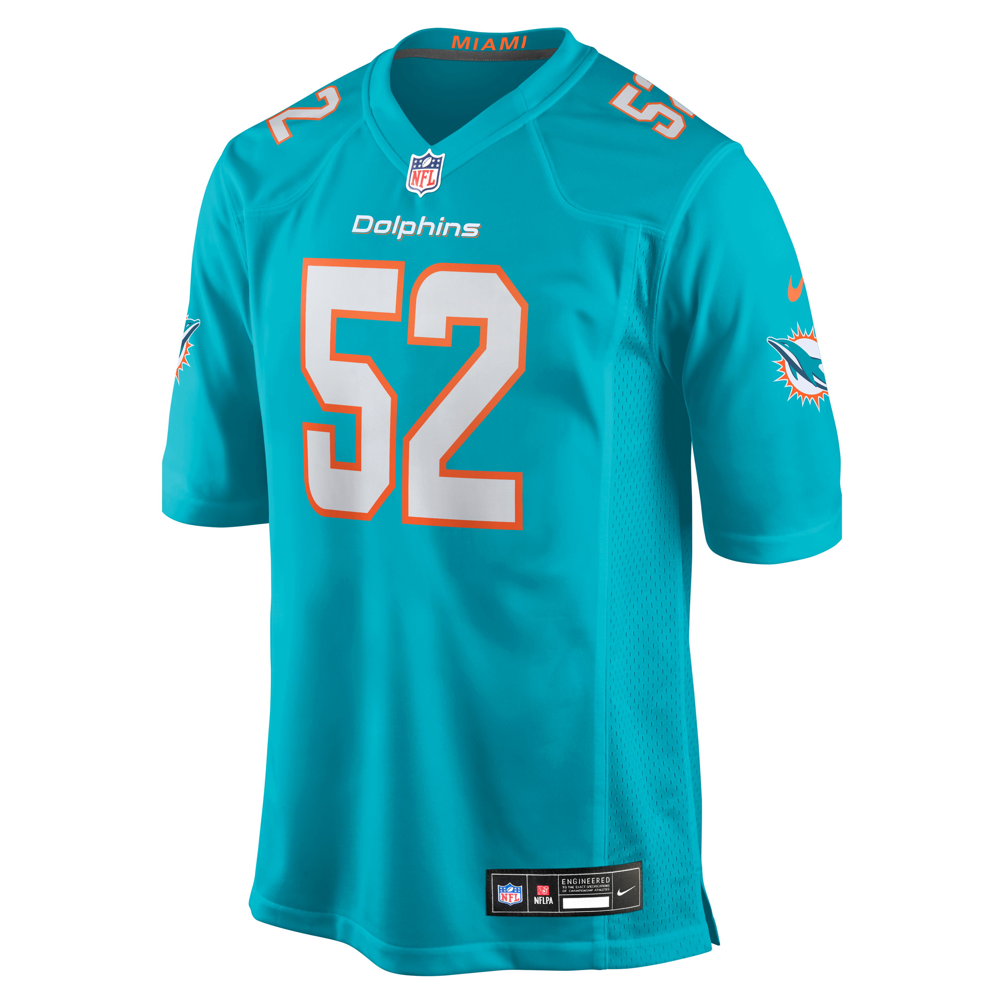 Patrick Paul Miami Dolphins Nike  Game Jersey -  Aqua