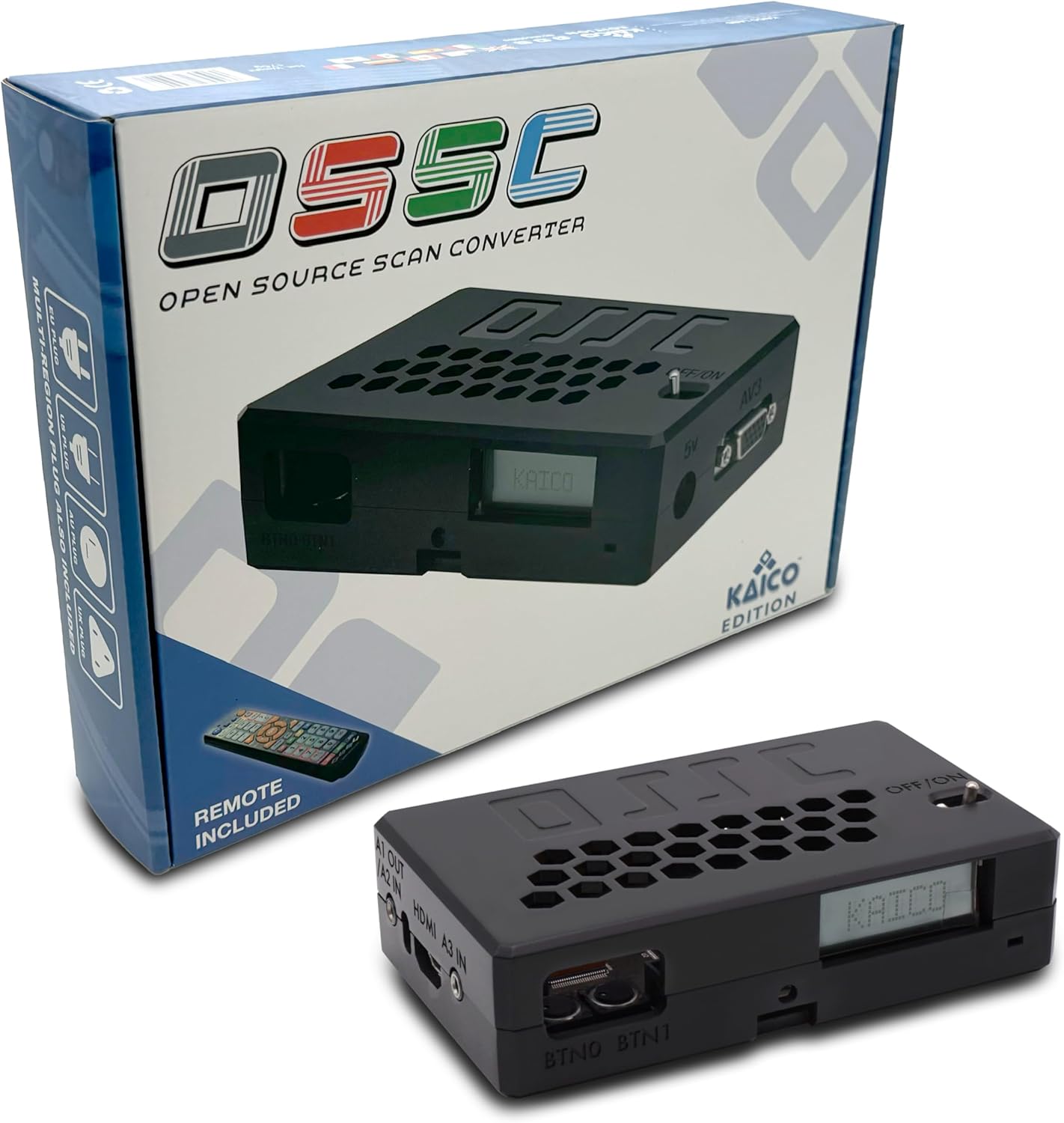 Kaico Edition OSSC 1.8 Open Source Scan Converter with SCART- Component, VGA to HDMI for Retro Gaming- Zero Lag RGB Line Multiplier Upscaler for Perfect Retro Gameplay
