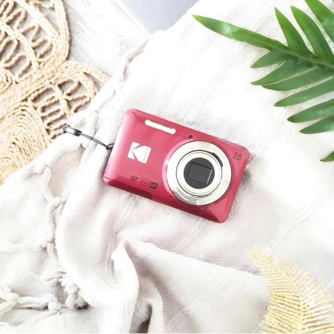 Kodak PIXPRO FZ55-RD 16MP Digital Camera 5X Optical Zoom 28mm Wide Angle 1080P Full HD Video 2.7