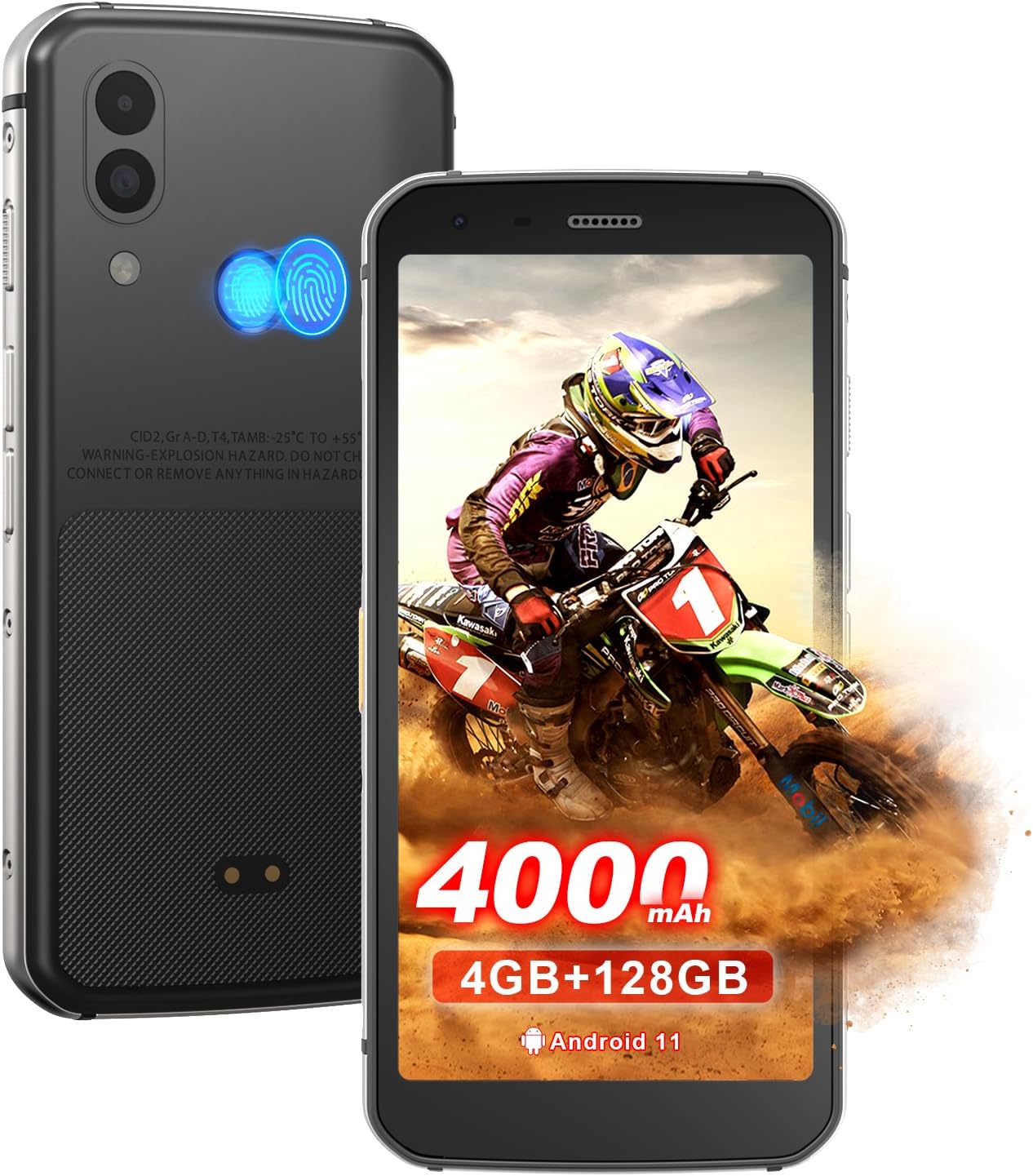 Unifone S62 Unlocked Rugged Cell Phone (128GB, 4GB) 5.7