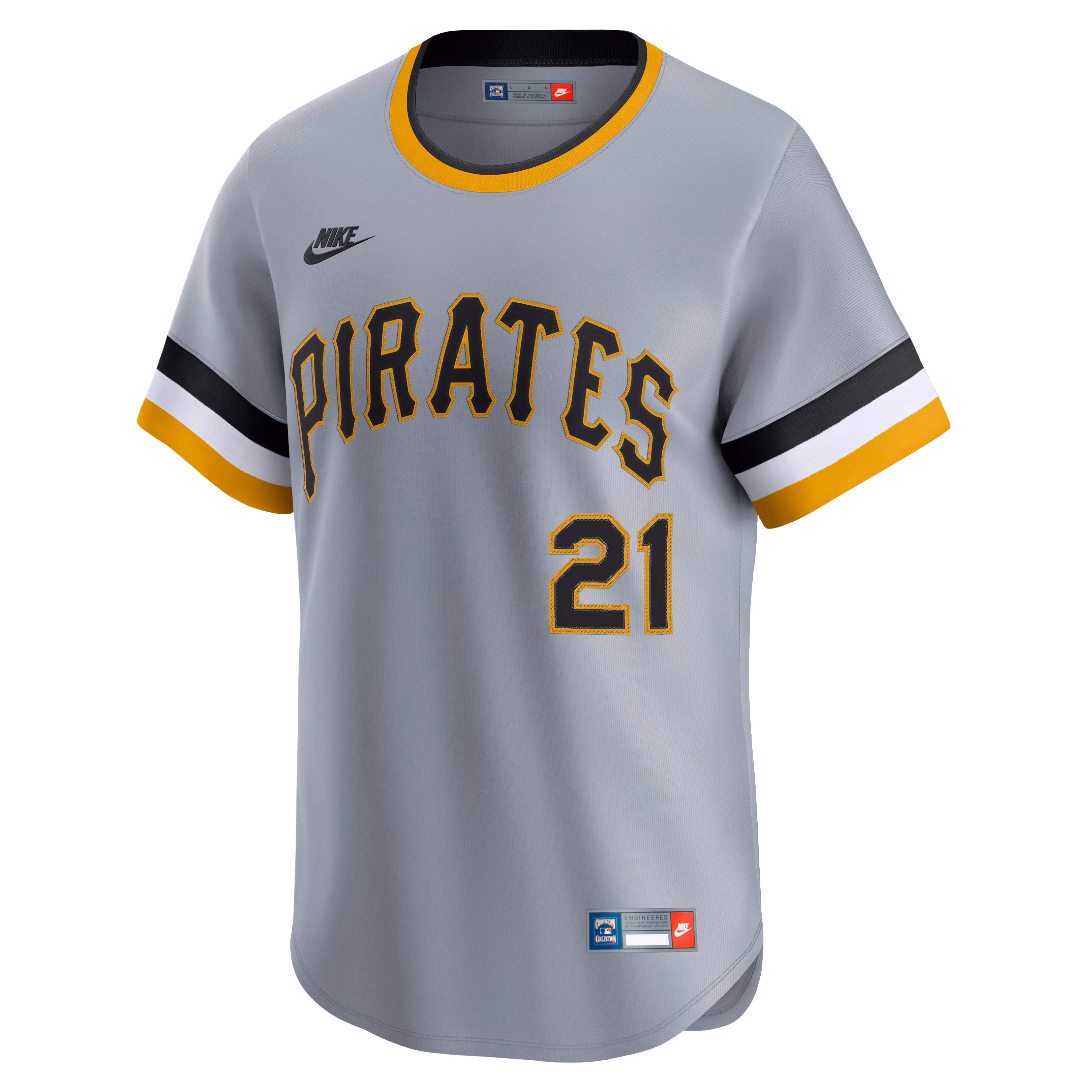 Roberto Clemente Pittsburgh Pirates Nike Throwback Cooperstown Collection Limited Jersey - Gray