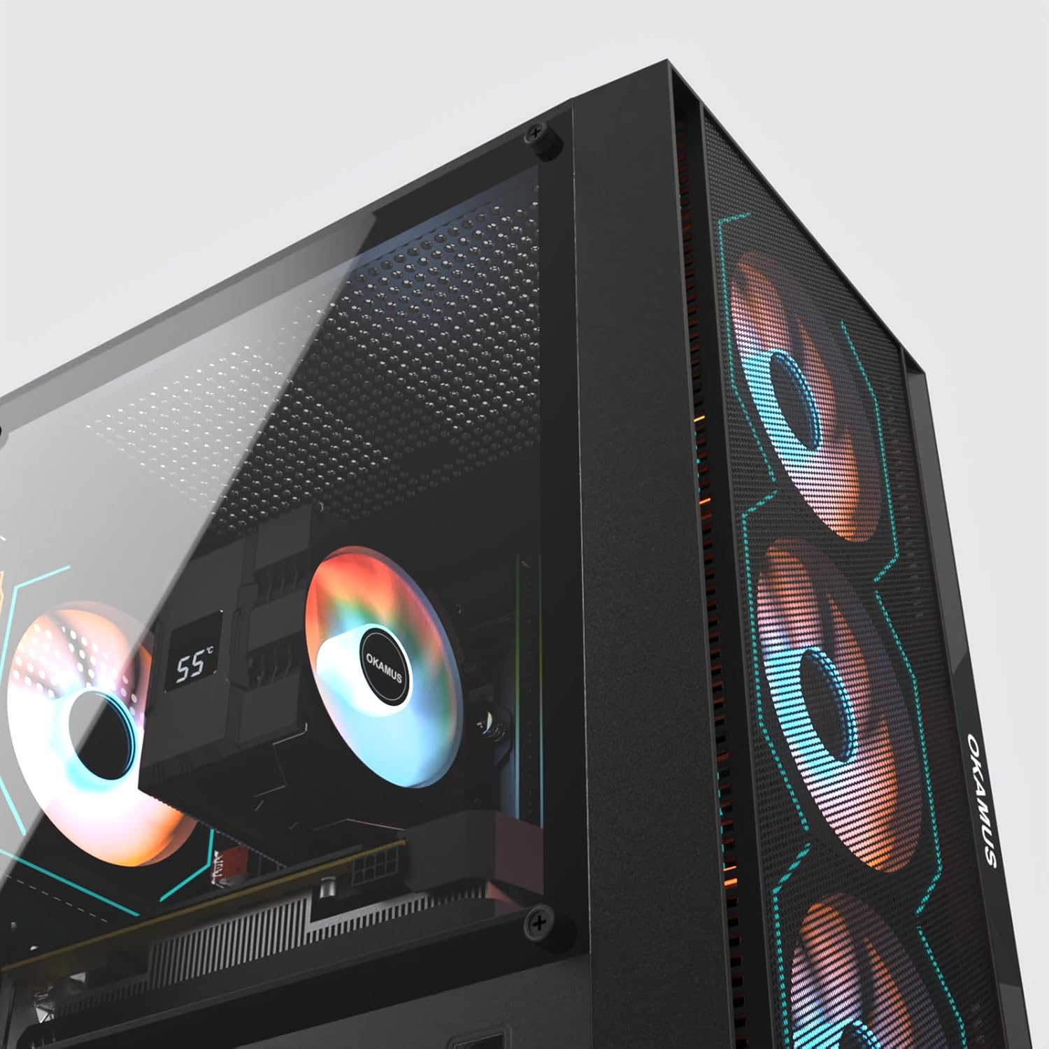Gaming PC, i7 CPU Up to 4.0GHz, RX 590 2304 SP 8GB DDR5 Graphics Card, 512 GB M.2, 16 GB RAM Pre-Built Computer, ARGB Fans x 4, Win 11 Home .WiFi 6 + BT 5.3, 550W PSU (RX 590+512GB+16GB)