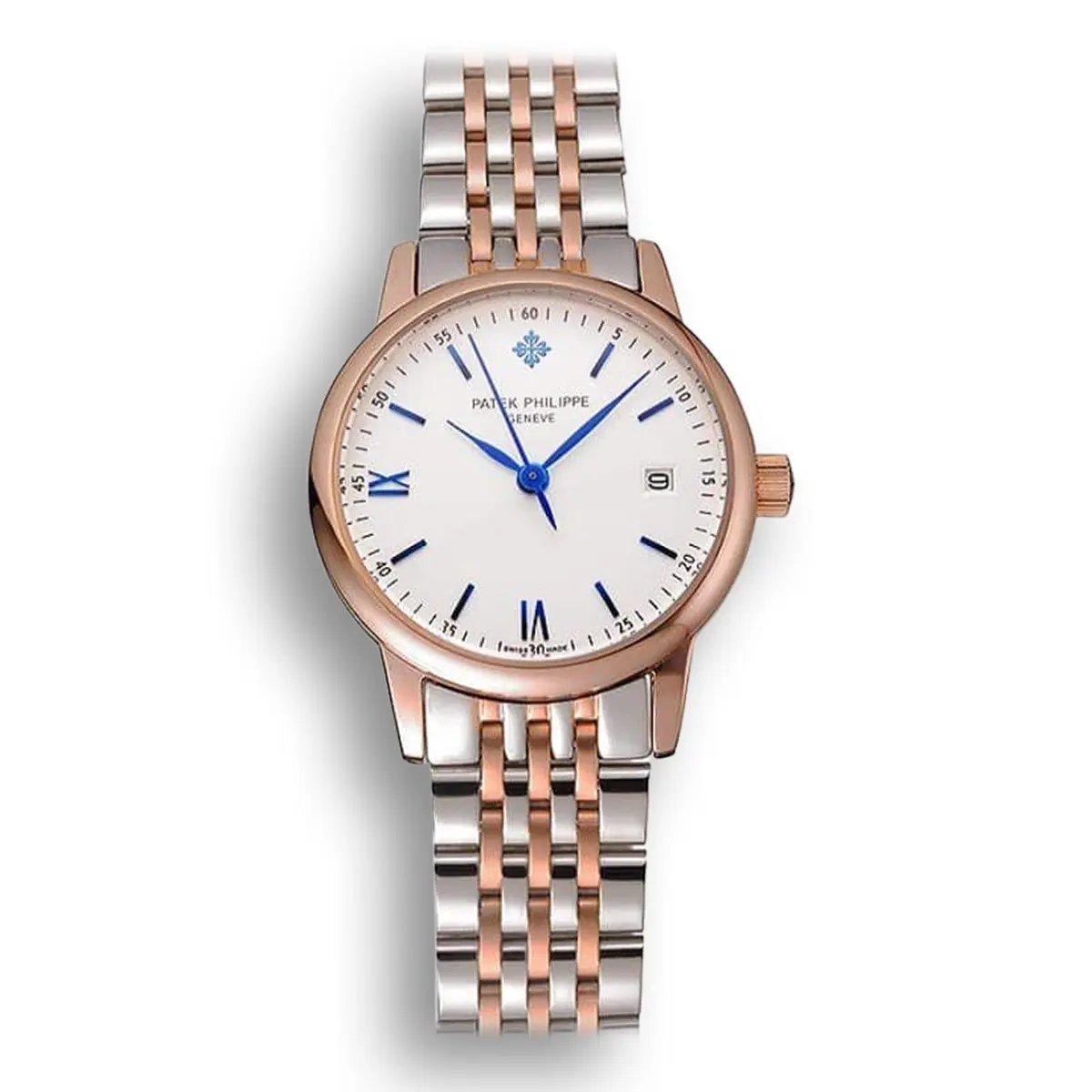 Calatrava Ladies Dial White 28 mm, Yellow Gold