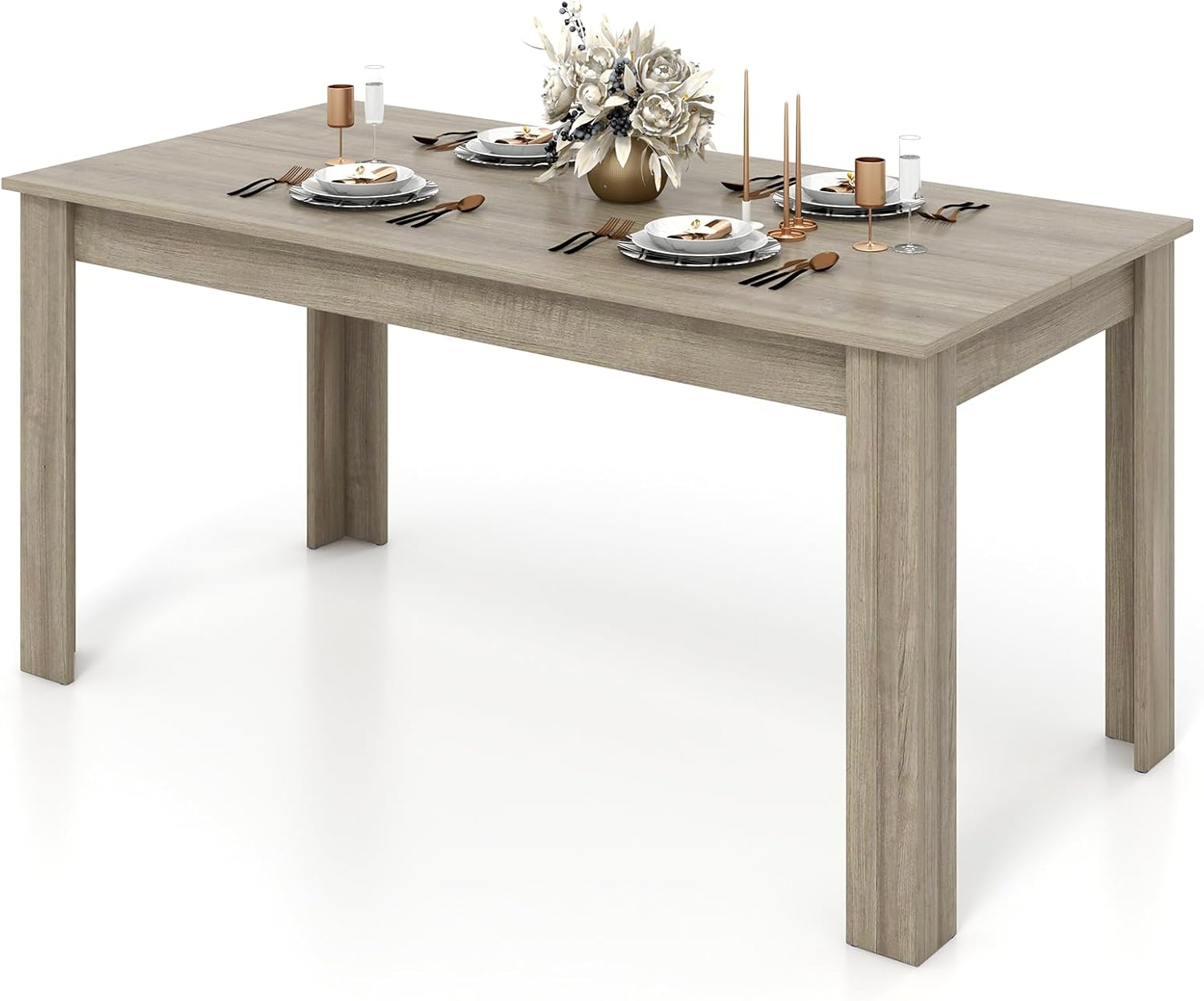 Giantex Large Farmhouse Dining Table - 63