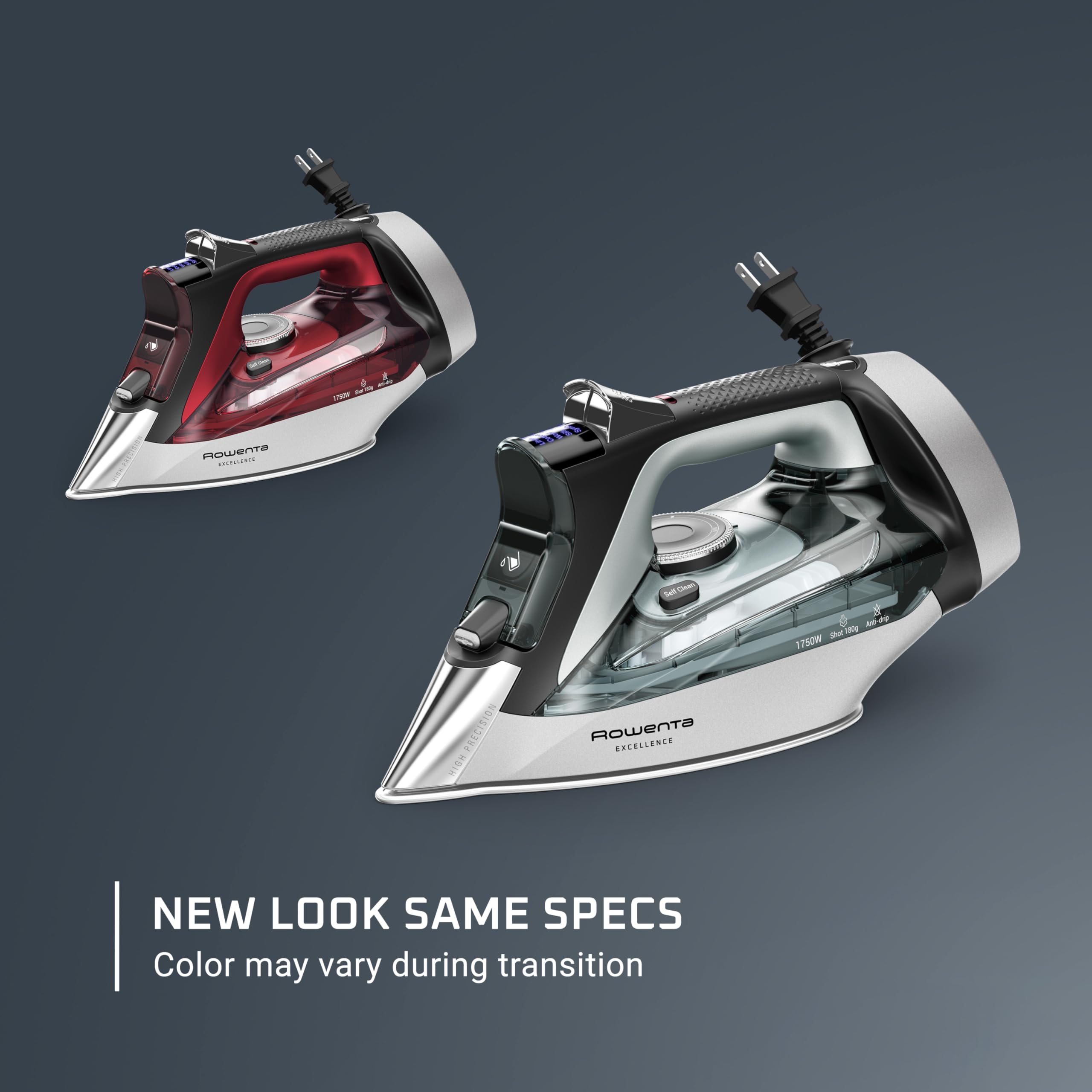 ROWENTA Focus Excellence Stainless Steel Soleplate Steam Iron