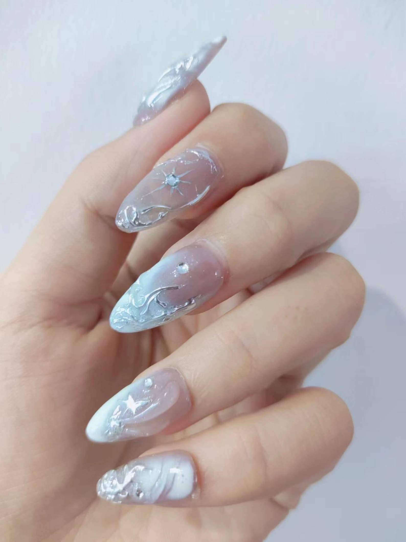 Gothic Gradient Glam Press On NailsGothic Gradient Glam Press On Nails - SAYEGIRLS
