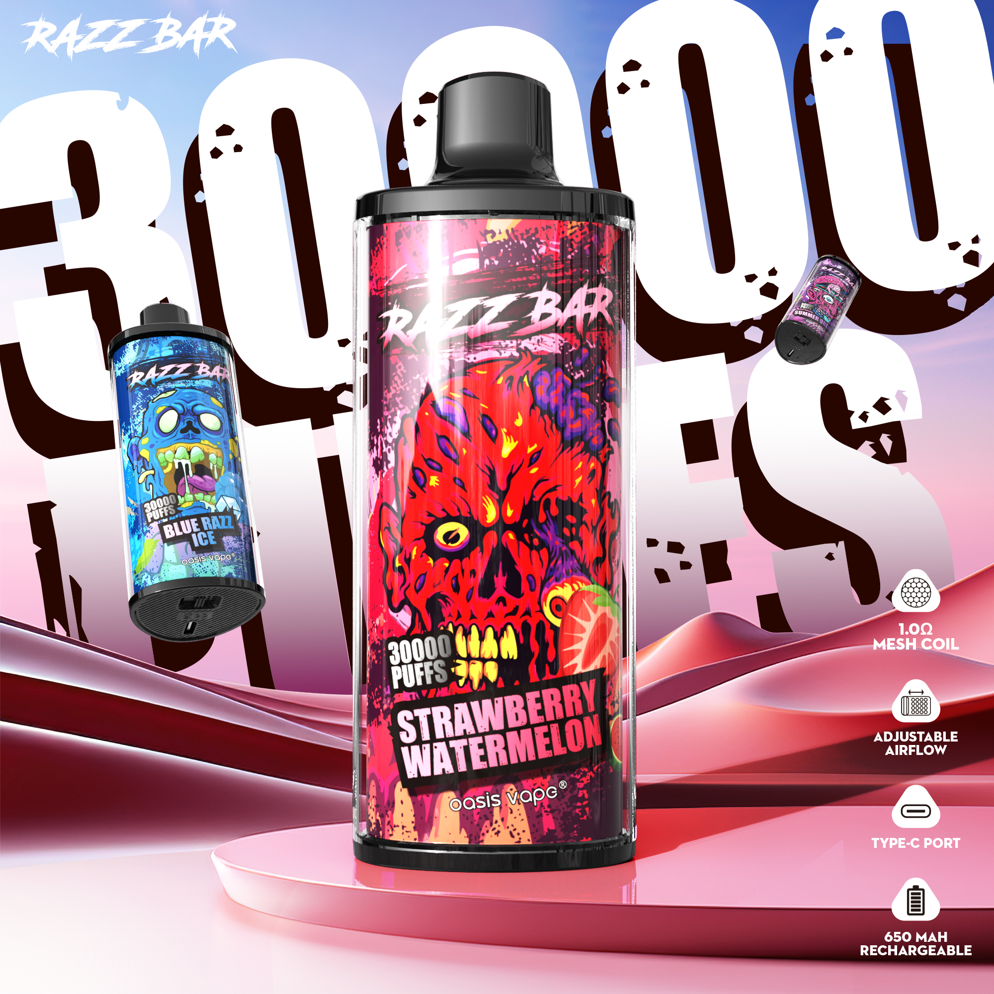 EU Warehouse Razz Bar 30000 Puffs 30K Disposable Vapes Razzbar E-zigaretten