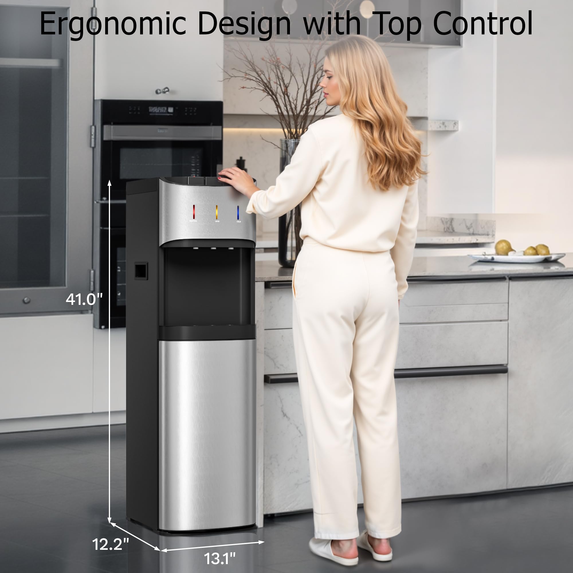 TEHANLD Bottom Loading Water Cooler Dispenser – 3/5 Gallon