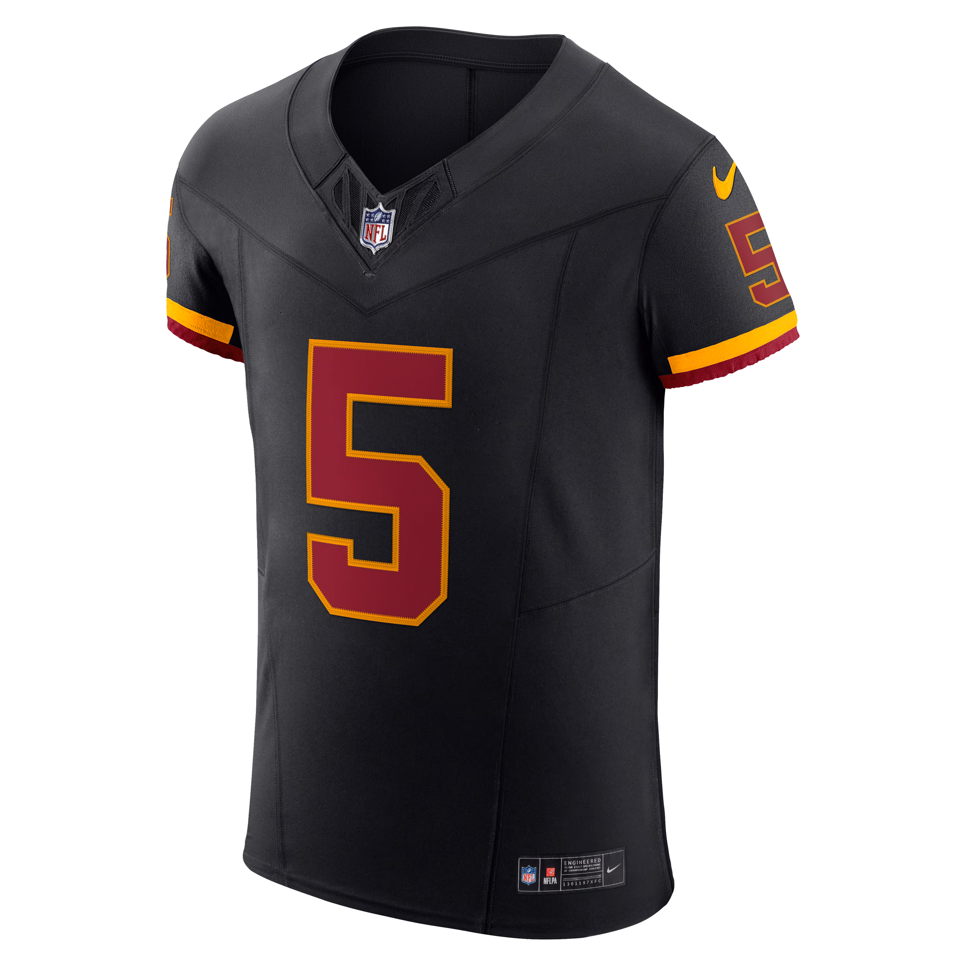 Jayden Daniels Washington Commanders Nike Alternate Vapor F.U.S.E. Elite Jersey - Black
