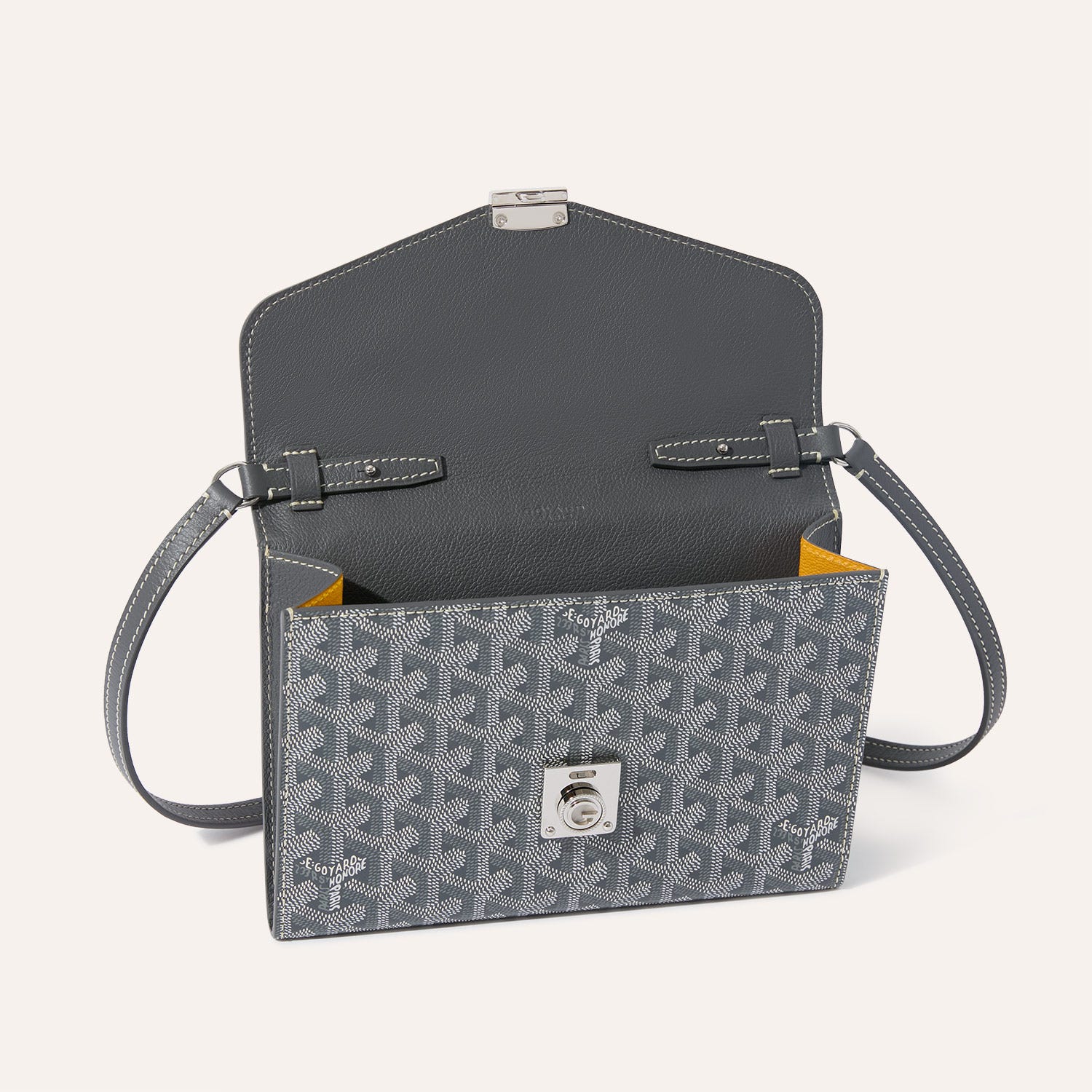 Chypre Wallet-Pouch Stripes and Initials