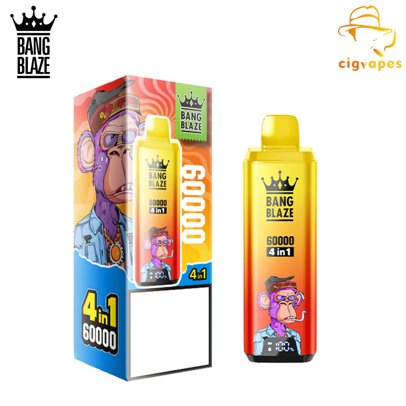 EU Warehouse Bang Blaze 60000 Puffs 60k 4 in 1 Disposable Vape With Smart Display