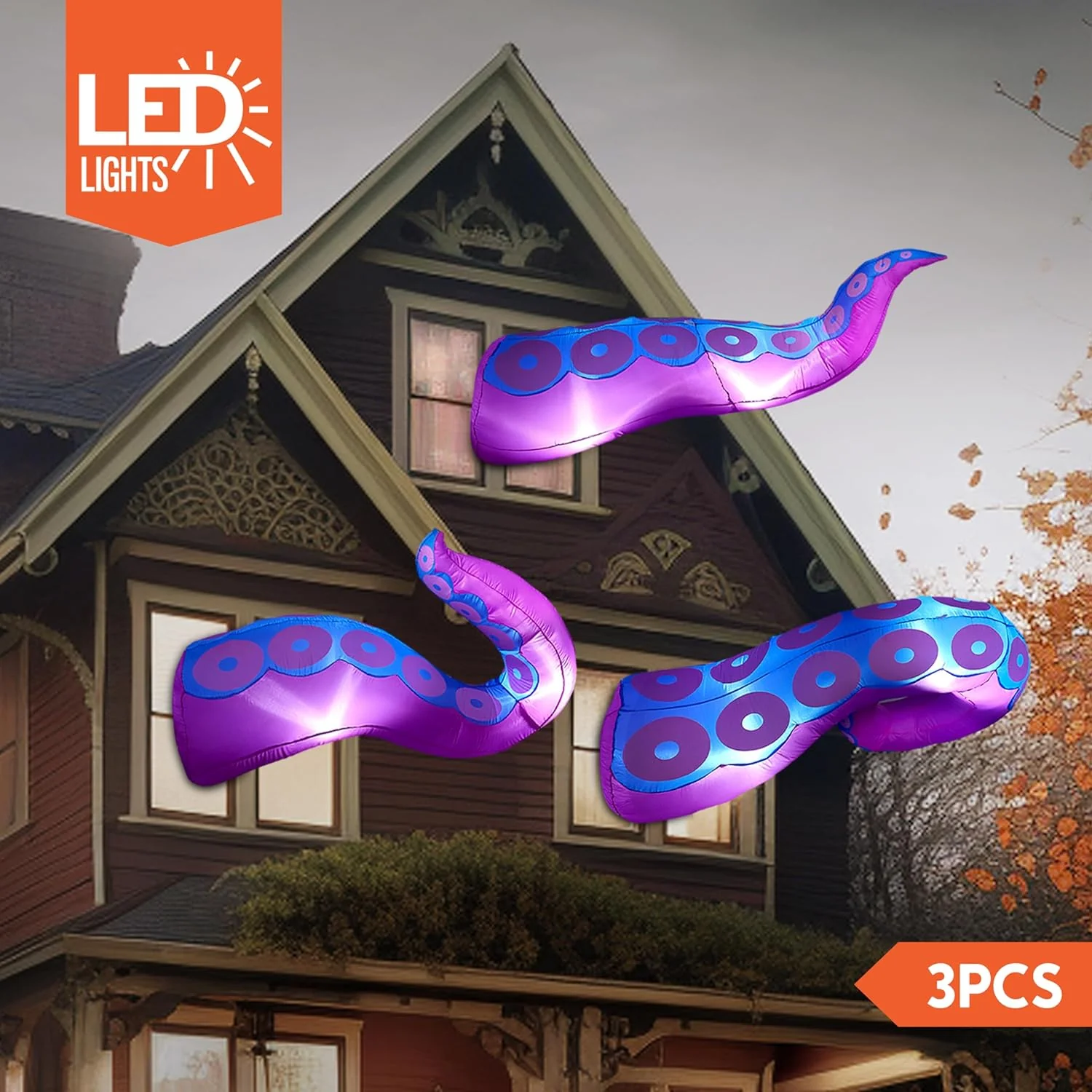 3-Pack Halloween Inflatable Giant Octopus Tentacles