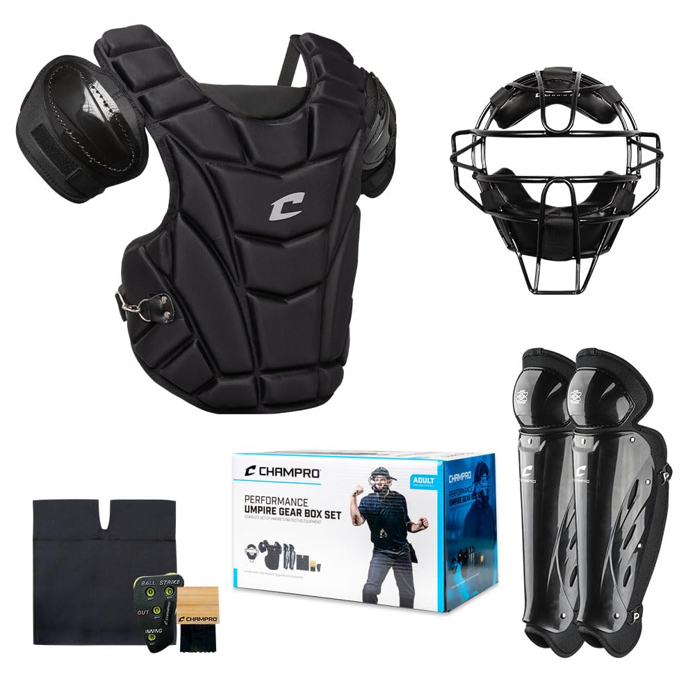 CHAMPRO Starter Umpire Kit: Performance Gear Set, Black