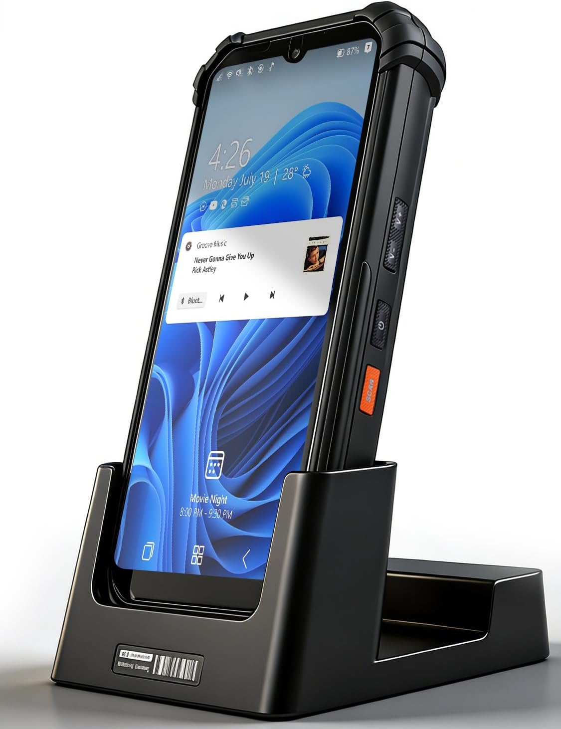 Kayoote SH66 6.5 inch Rugged Handheld Terminal with NLS-N1 Barcode Scanner & Charging Dock, Win 11 Pro, Twin Lake N150, 8GB+256GB, Data Terminal PDA, 1D/2D/QR Scan Engine, 4G LTE, WiFi 6, BT 5.2