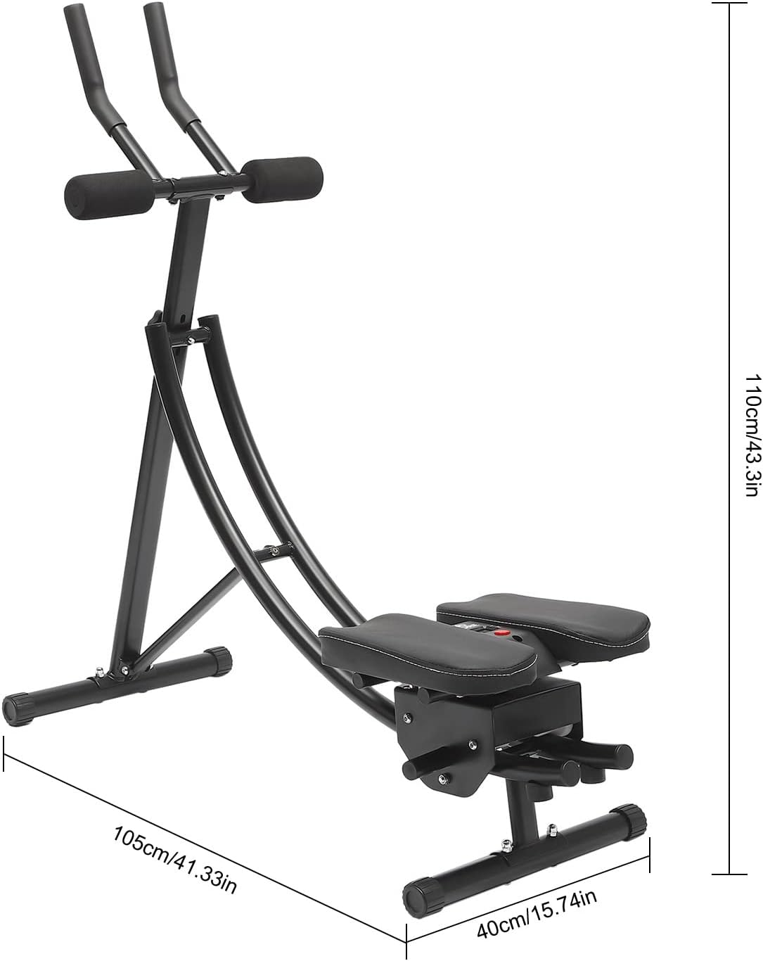 Ab Machine for Home Gym, Ab Workout Equipment for Women, Foldable, Knee Protection, Abdominal Trainer for Stomach Workout
