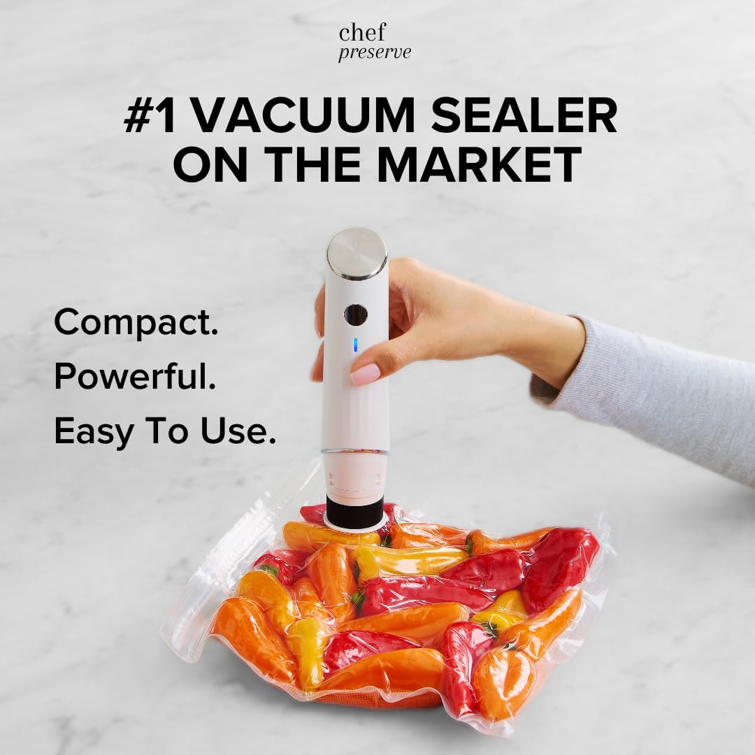 CHEF PRESERVE Compact Vacuum Sealer Machine with 30 Bags