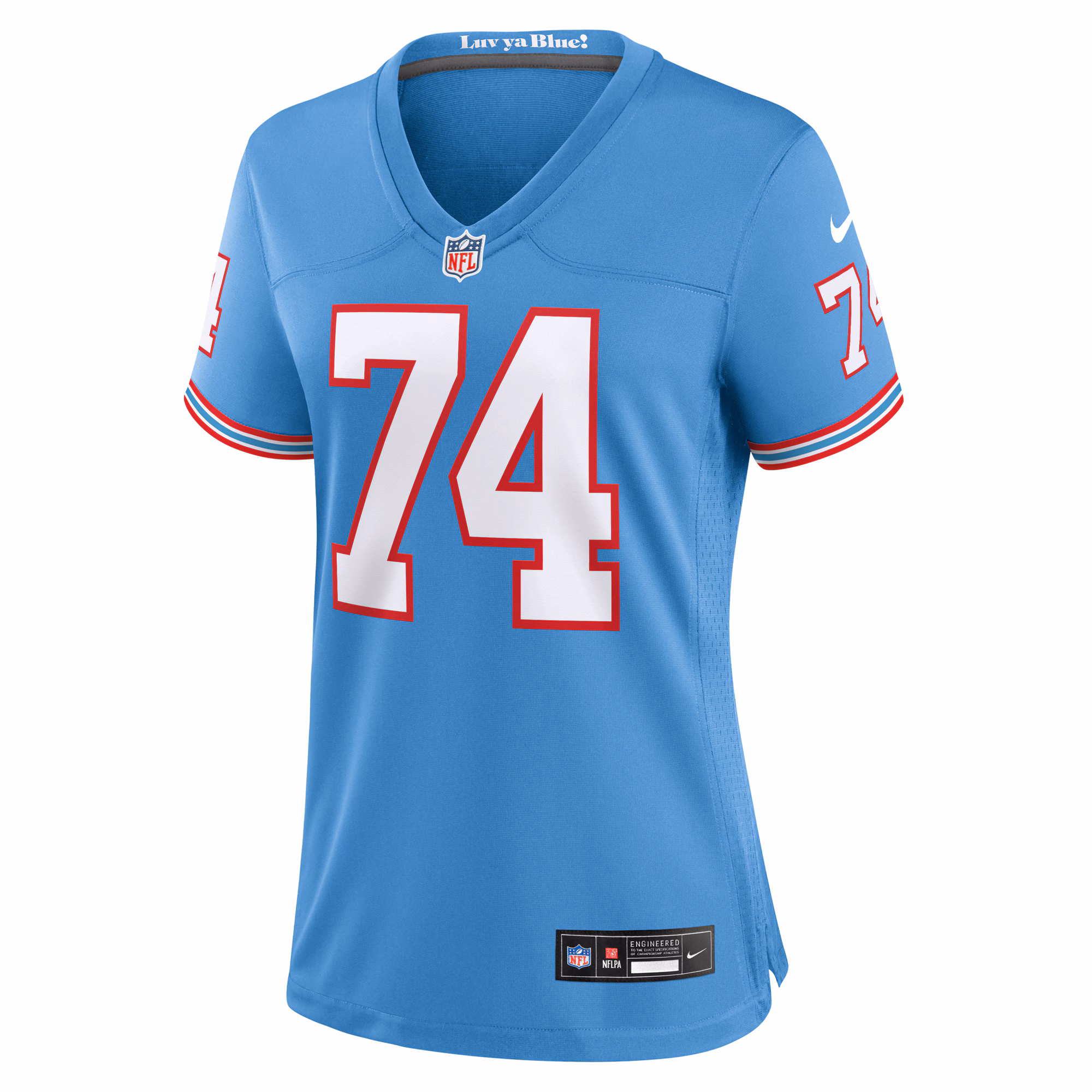 Bruce Matthews Tennessee Titans Nike Women's Oilers Throwback Retired Player Game Jersey - Light Blue