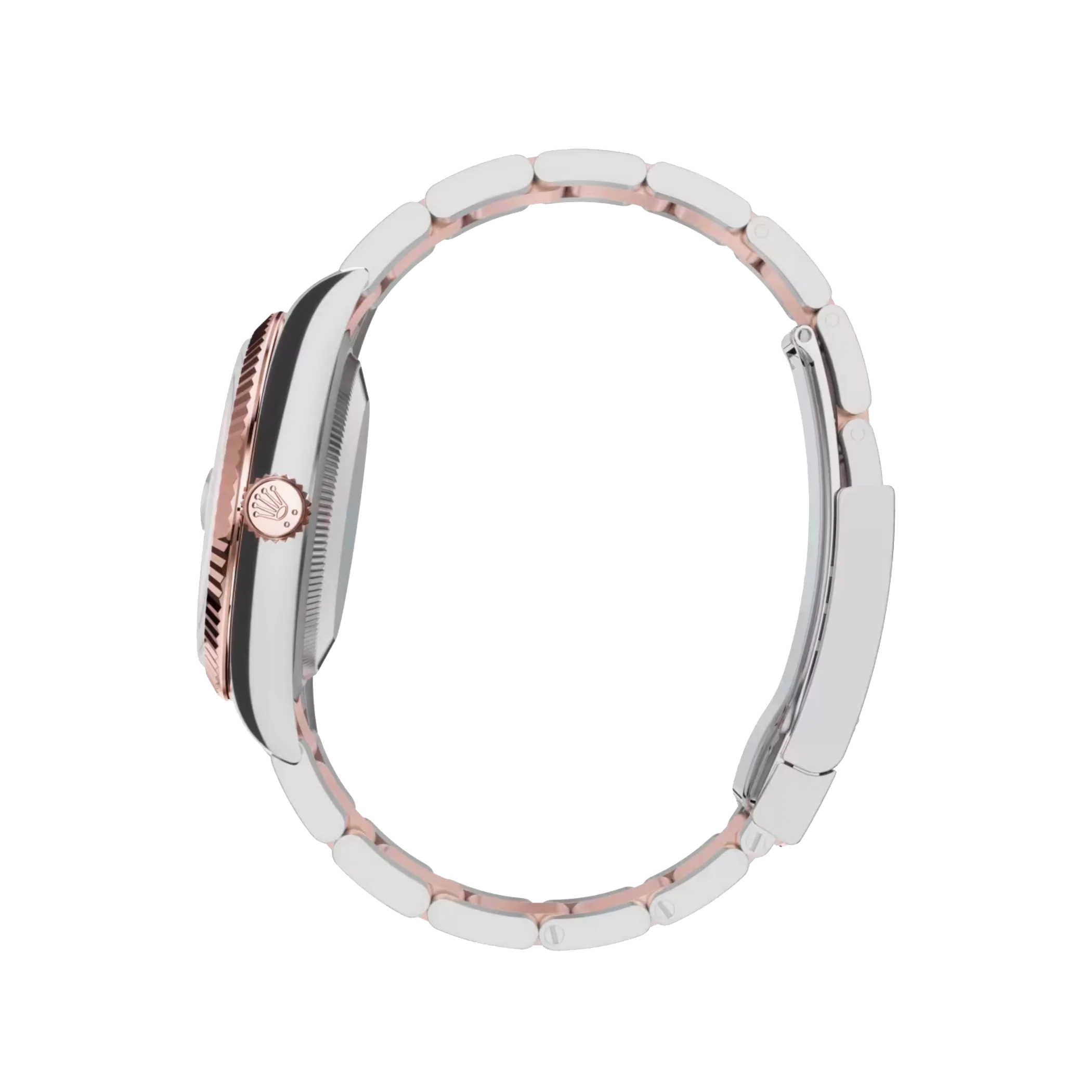 Datejust: Oystersteel and Everose gold, bright black, diamond-set, m126281rbr-0008
