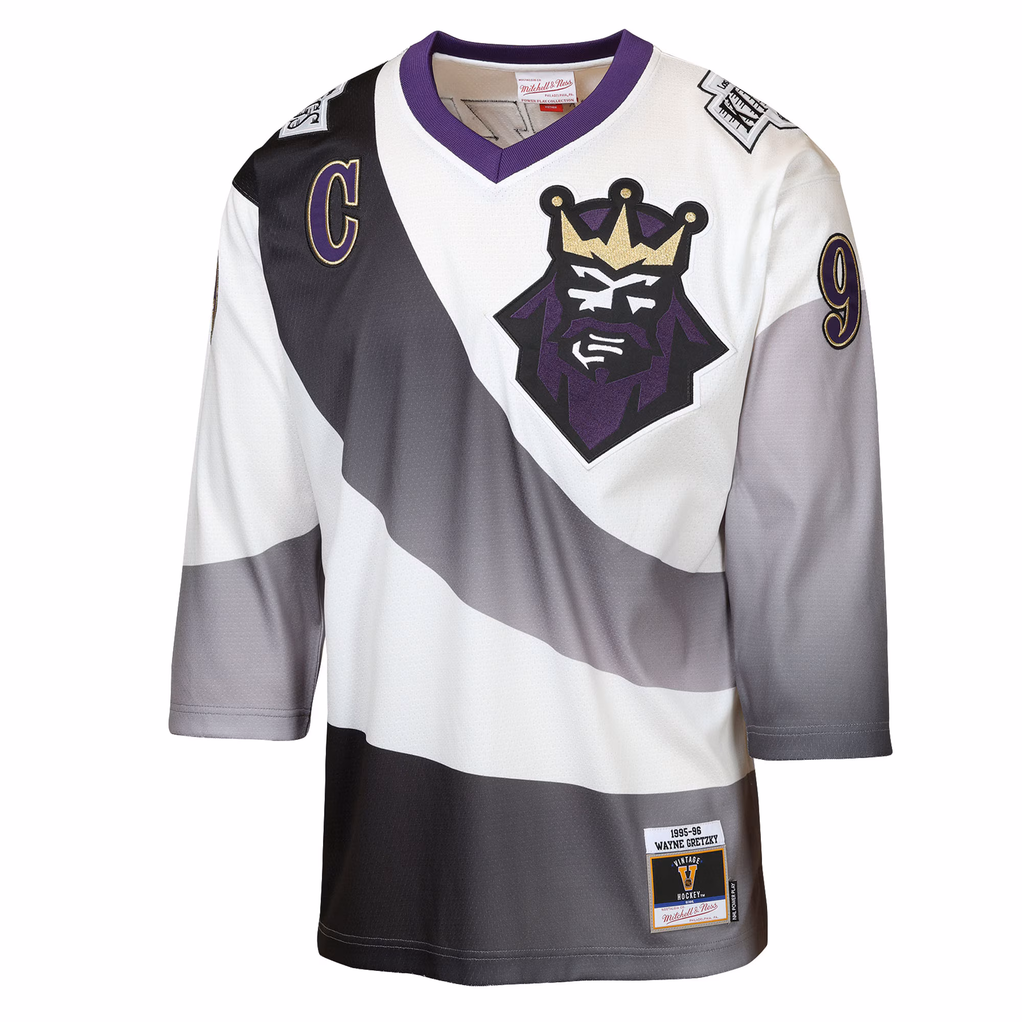 Wayne Gretzky Los Angeles Kings Mitchell & Ness Youth 1995/96 Power Play Throwback Alternate Player Jersey with Captain Patch - White