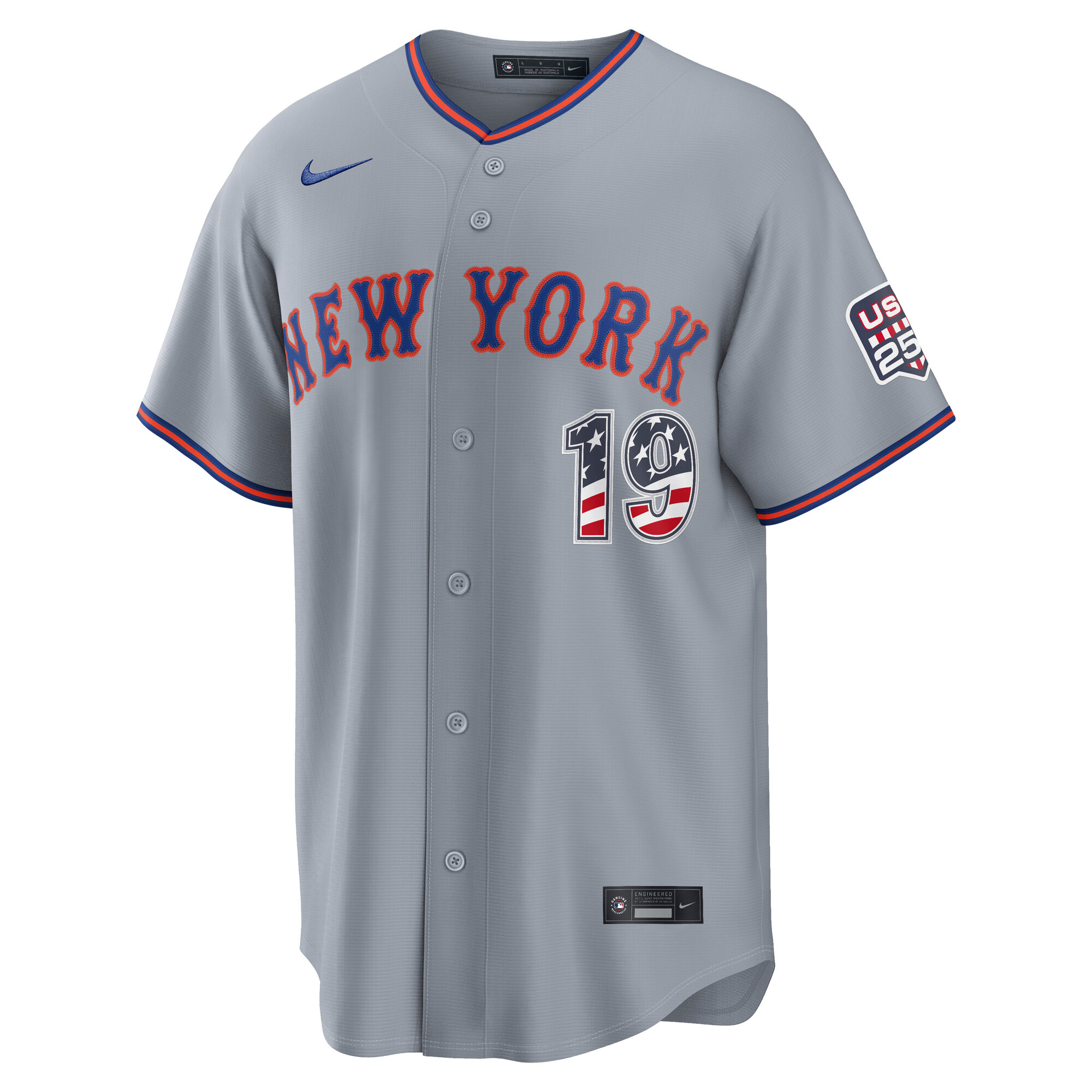 Fourth of July New York Mets Bo Bichette Nike Gray USA 250 Stadium Jersey