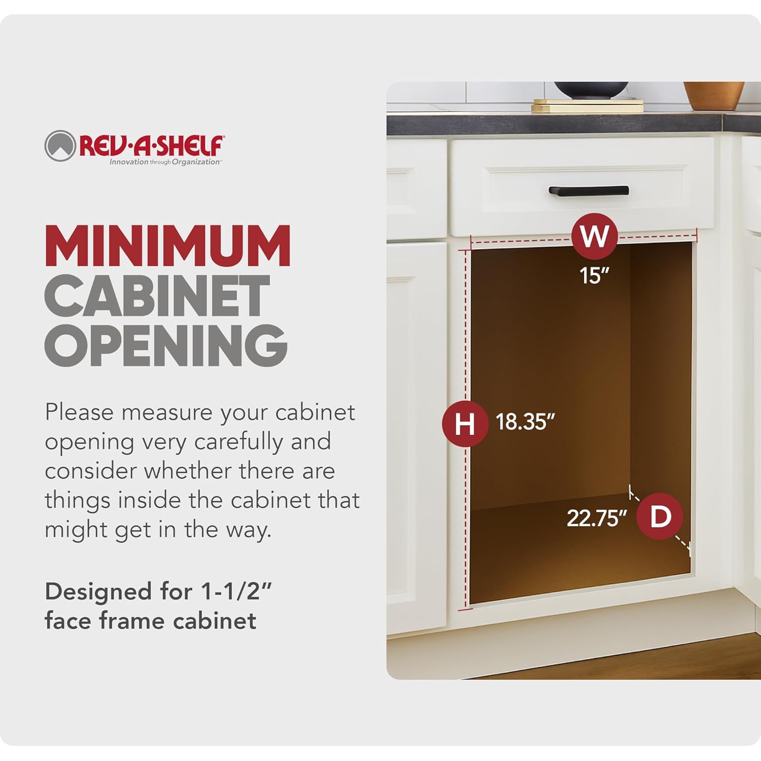 Rev-A-Shelf Top Mount Double Pullout Under Cabinet 35 Quart Kitchen Trash Cans with 150 Pound Rated Full-Extension Slides, 4WCTM-18DM2