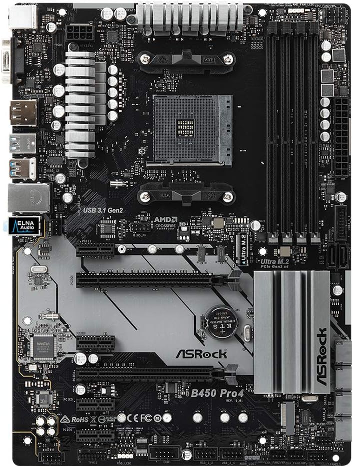 ASRock ATX Motherboard (B450 PRO4)