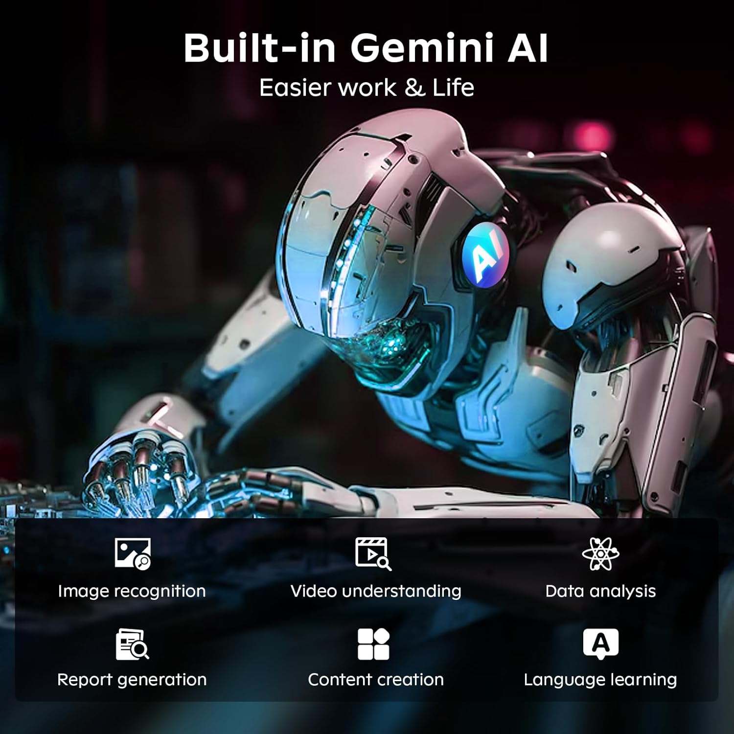 Android 16 Tablet 11 Inch with Gemini AI, T7250 Octa-Core, 24GB RAM + 256GB ROM /2TB TF, 16MP+8MP, 1920x1200 IPS HD Display, 8000mAh, Widevine L1, GPS, 2 in 1 Tablets with Keyboard Mouse Stylus